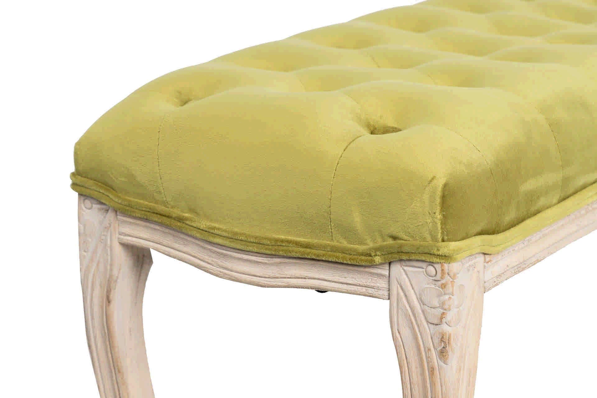 PIE CAMA VELVET CAPITONE PATAS MADERA 110x36x47 CM