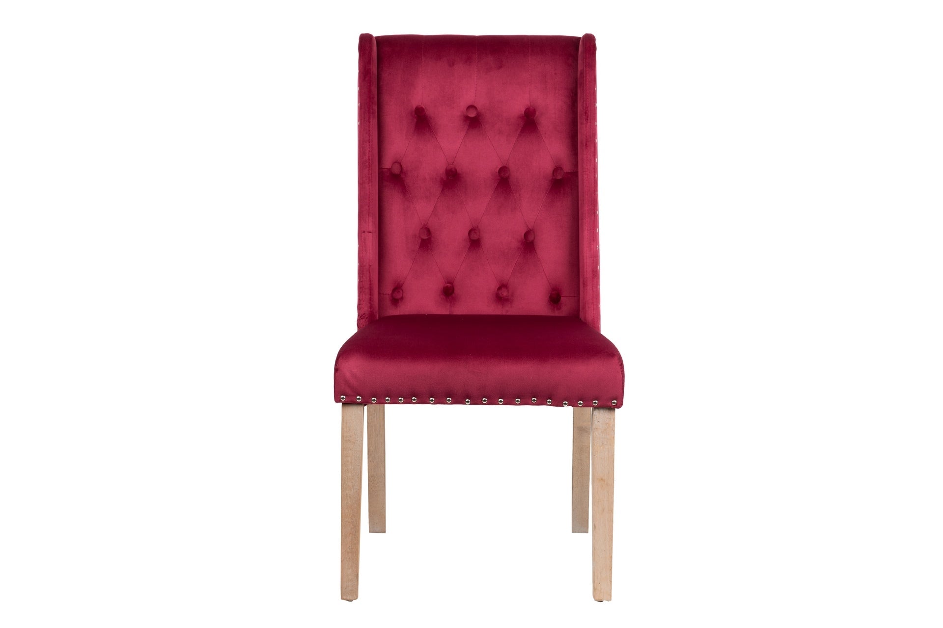 RUBBER WOOD VELVET CHAIR WITH HANDLE 53x53x102 CM - Min. 2 pcs
