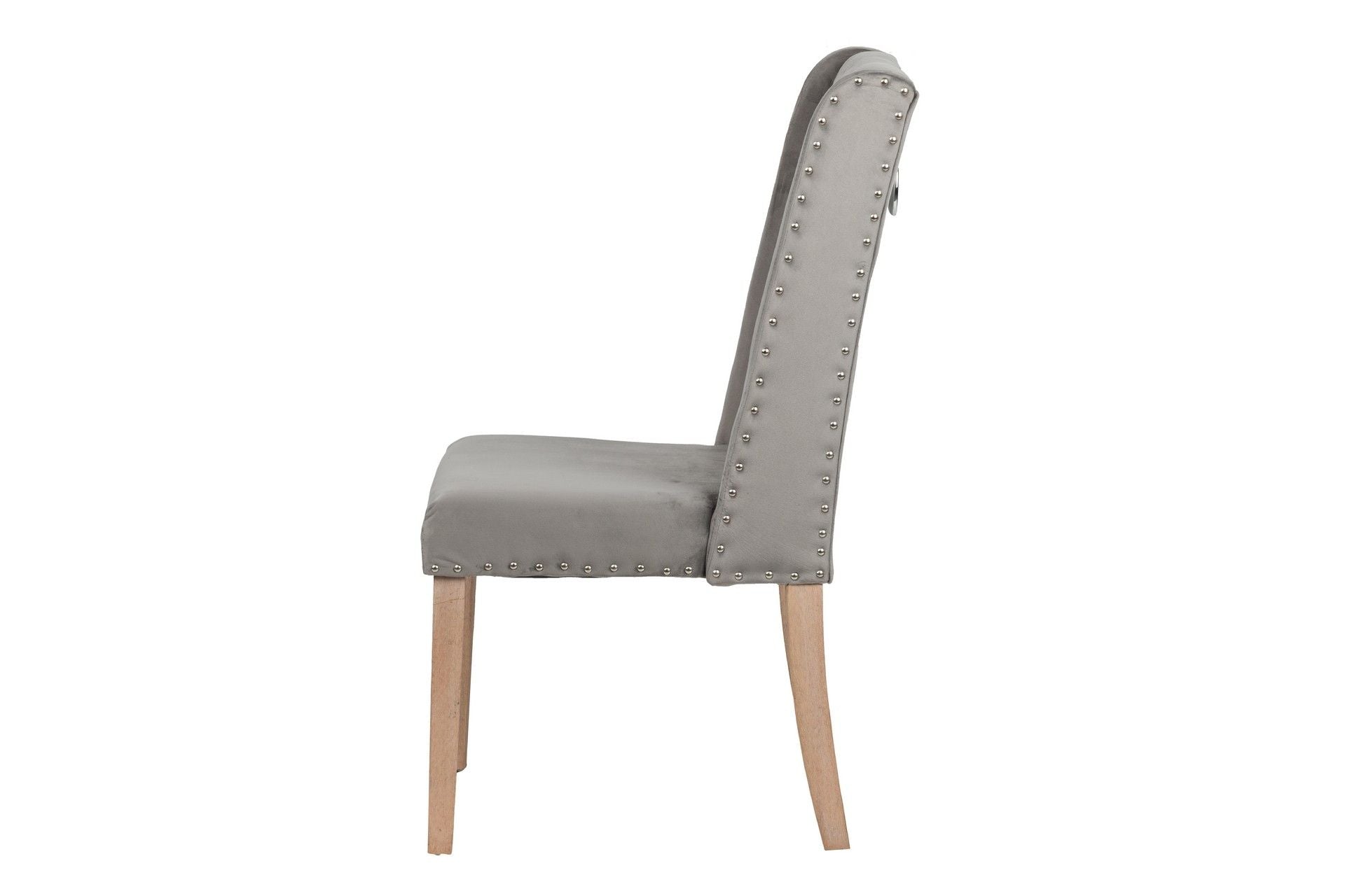 SILLA MADERA DE CAUCHO VELVET TIRADOR 53x53x102 CM - Min.2 uds