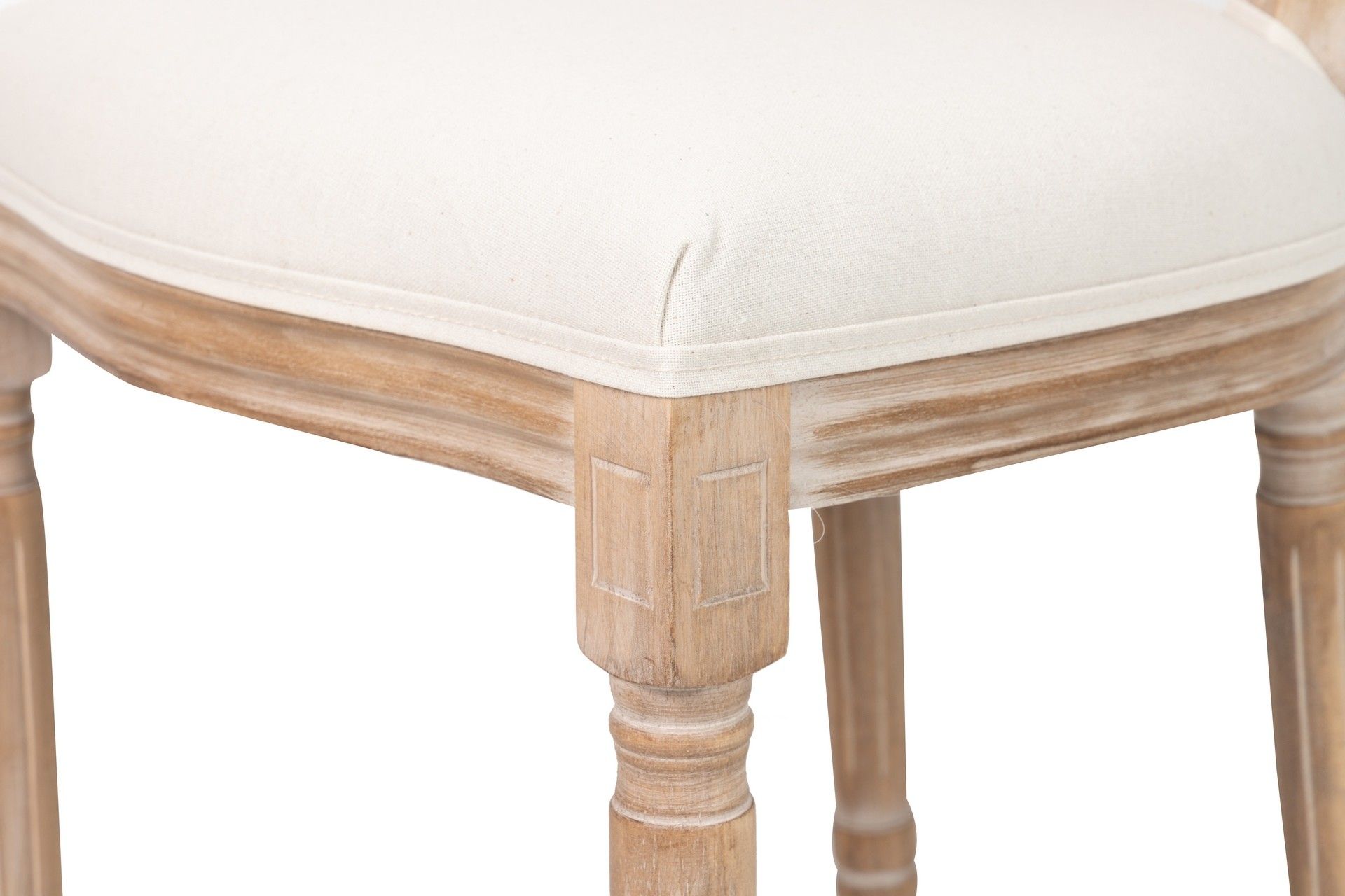 SILLA MEDALLON LINO PATAS DE MADERA 50x53x96 CM - Min.2 uds