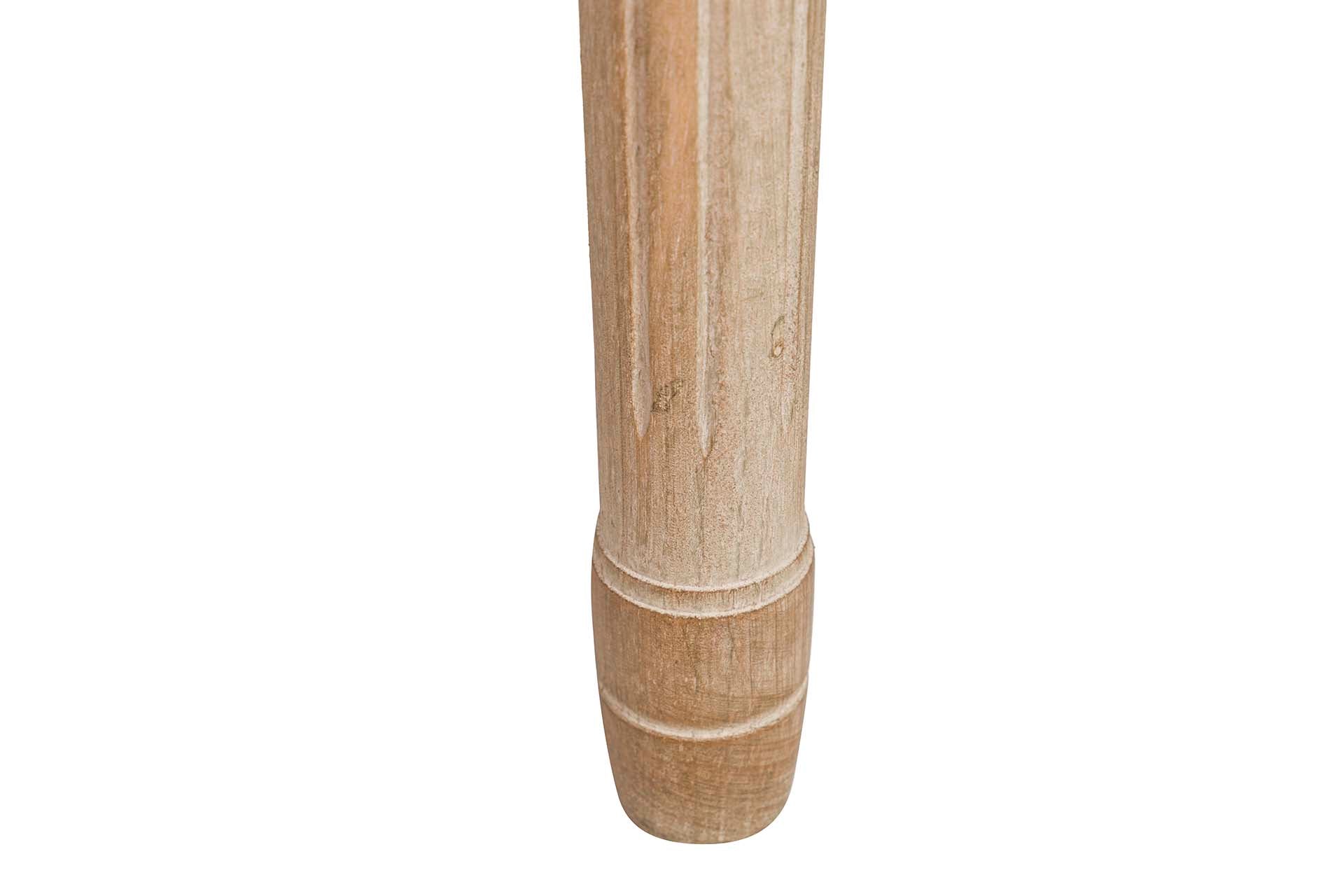 SILLA MEDALLON LINO PATAS DE MADERA 50x53x96 CM - Min.2 uds