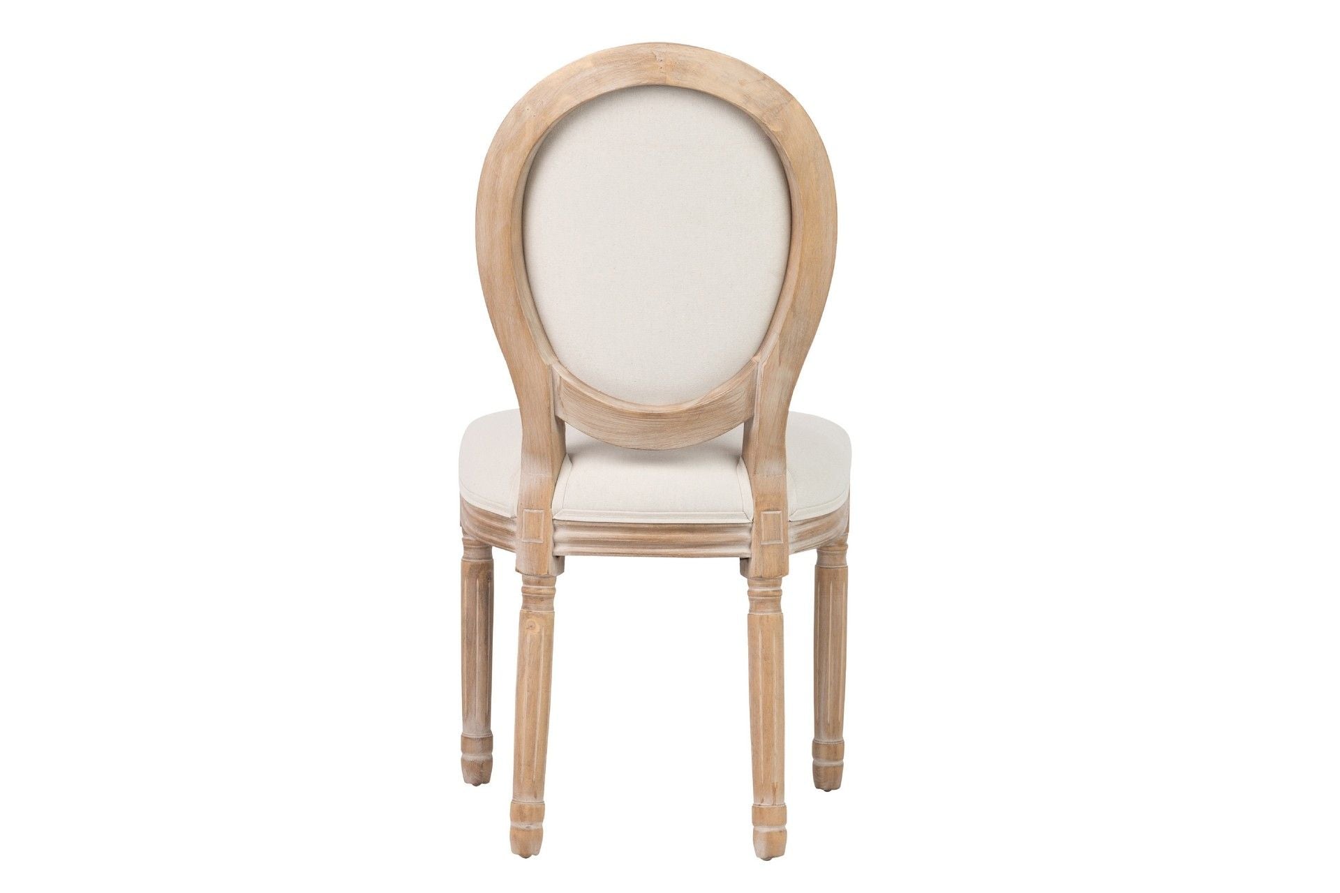 SILLA MEDALLON LINO PATAS DE MADERA 50x53x96 CM - Min.2 uds