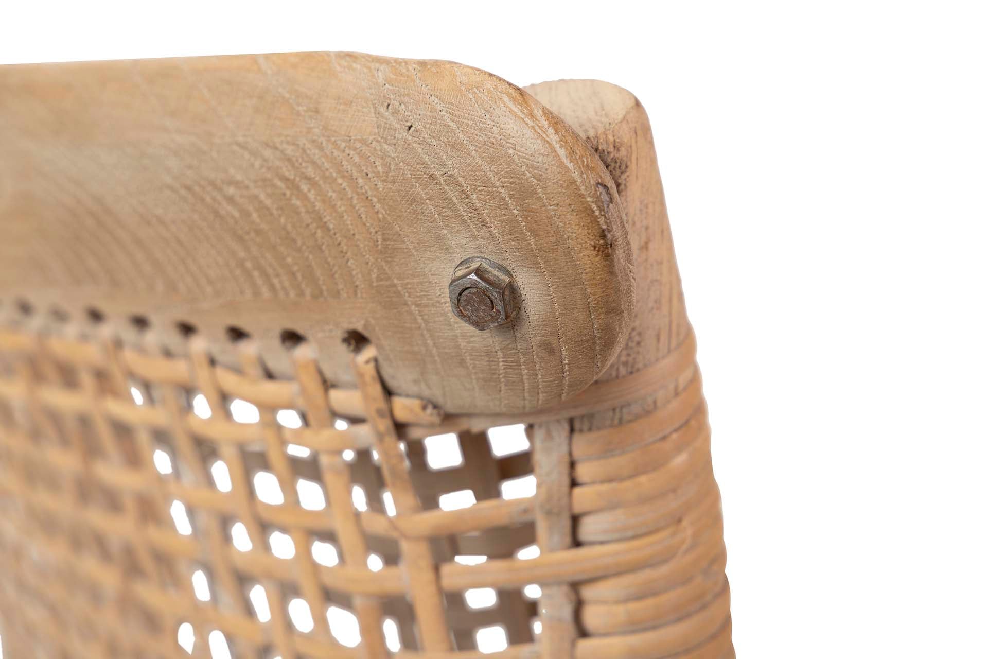 SILLA APILABLE MADERA DE ABEDUL RATAN  50x52x87 CM - Min.2 uds