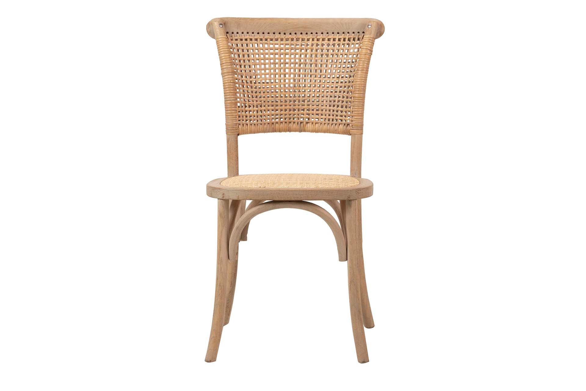 SILLA APILABLE MADERA DE ABEDUL RATAN  50x52x87 CM - Min.2 uds