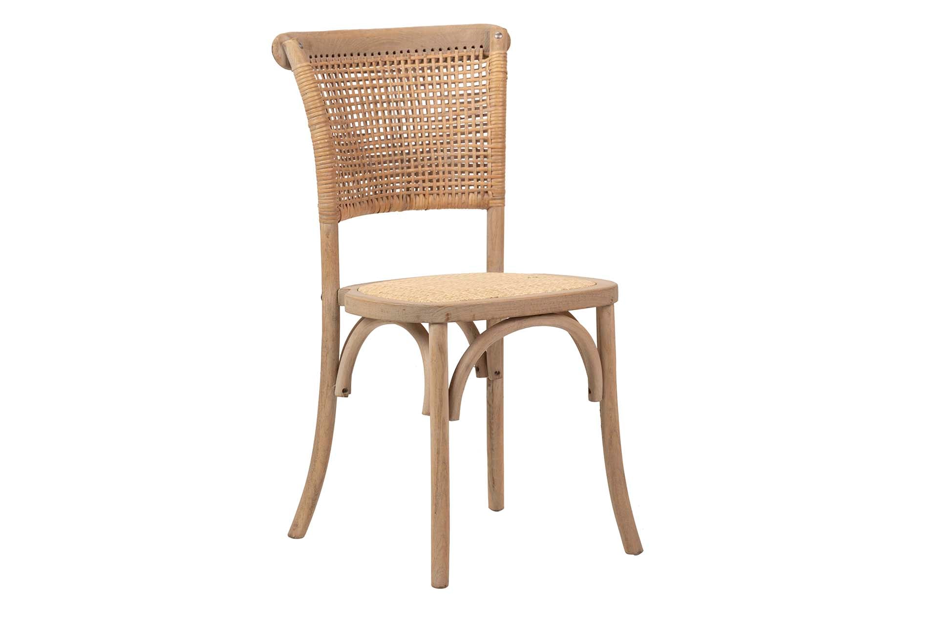 SILLA APILABLE MADERA DE ABEDUL RATAN  50x52x87 CM - Min.2 uds