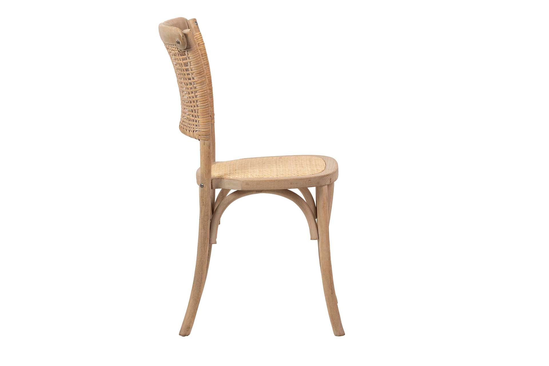 SILLA APILABLE MADERA DE ABEDUL RATAN  50x52x87 CM - Min.2 uds