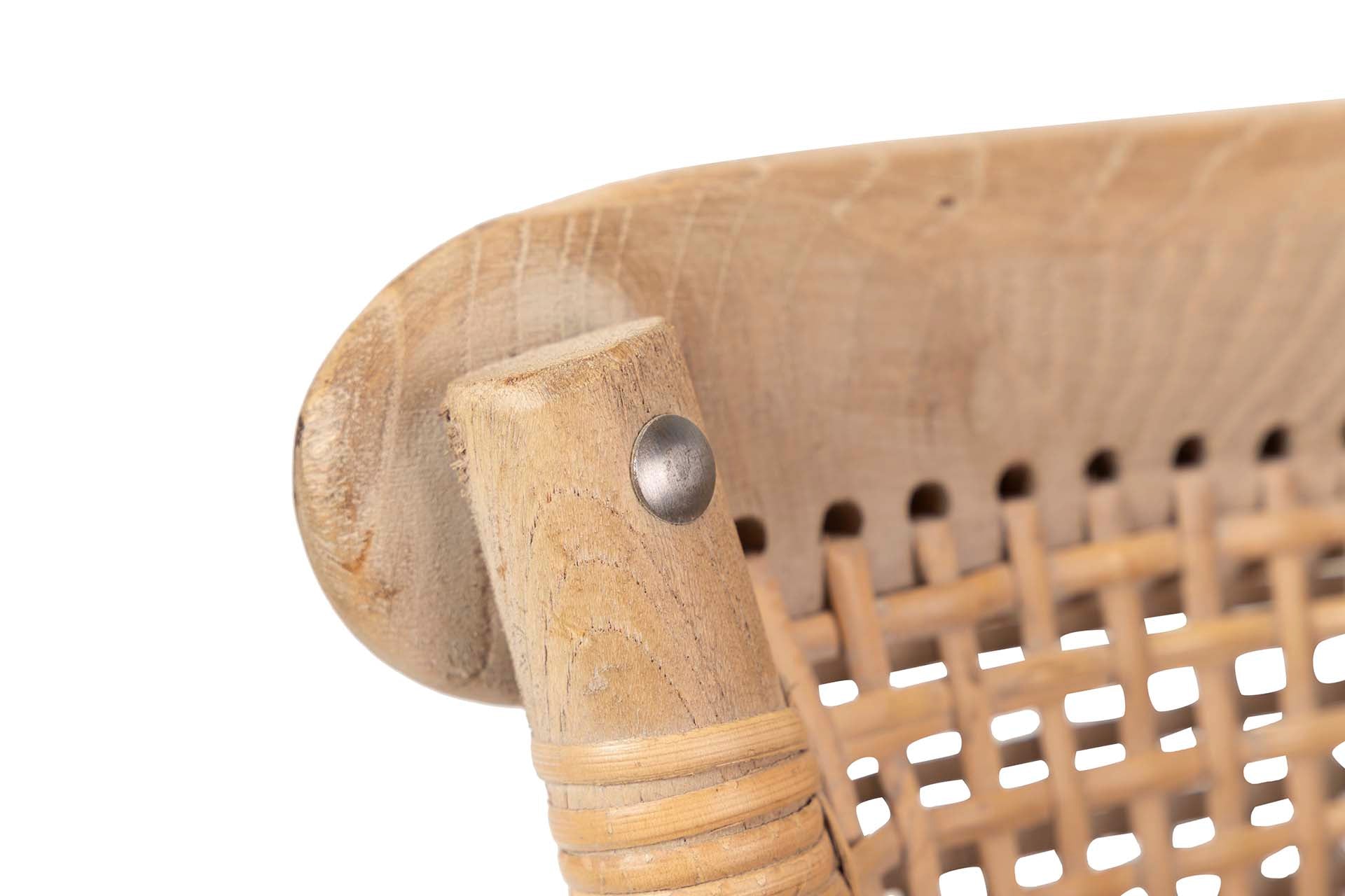 SILLA APILABLE MADERA DE ABEDUL RATAN  50x52x87 CM - Min.2 uds