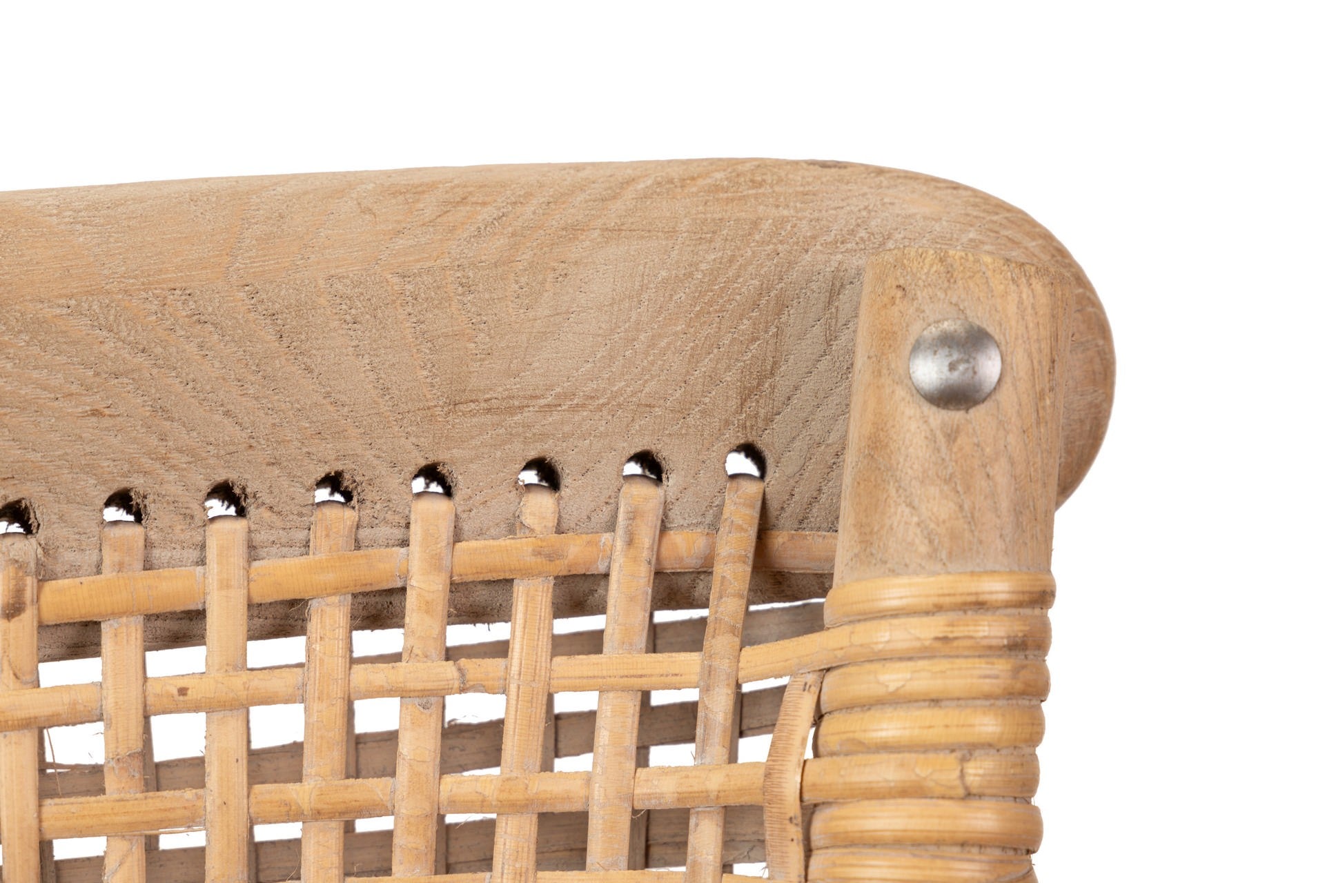 STACKABLE BIRCH WOOD RATAN CHAIR 50x52x87 CM - Min.2 units