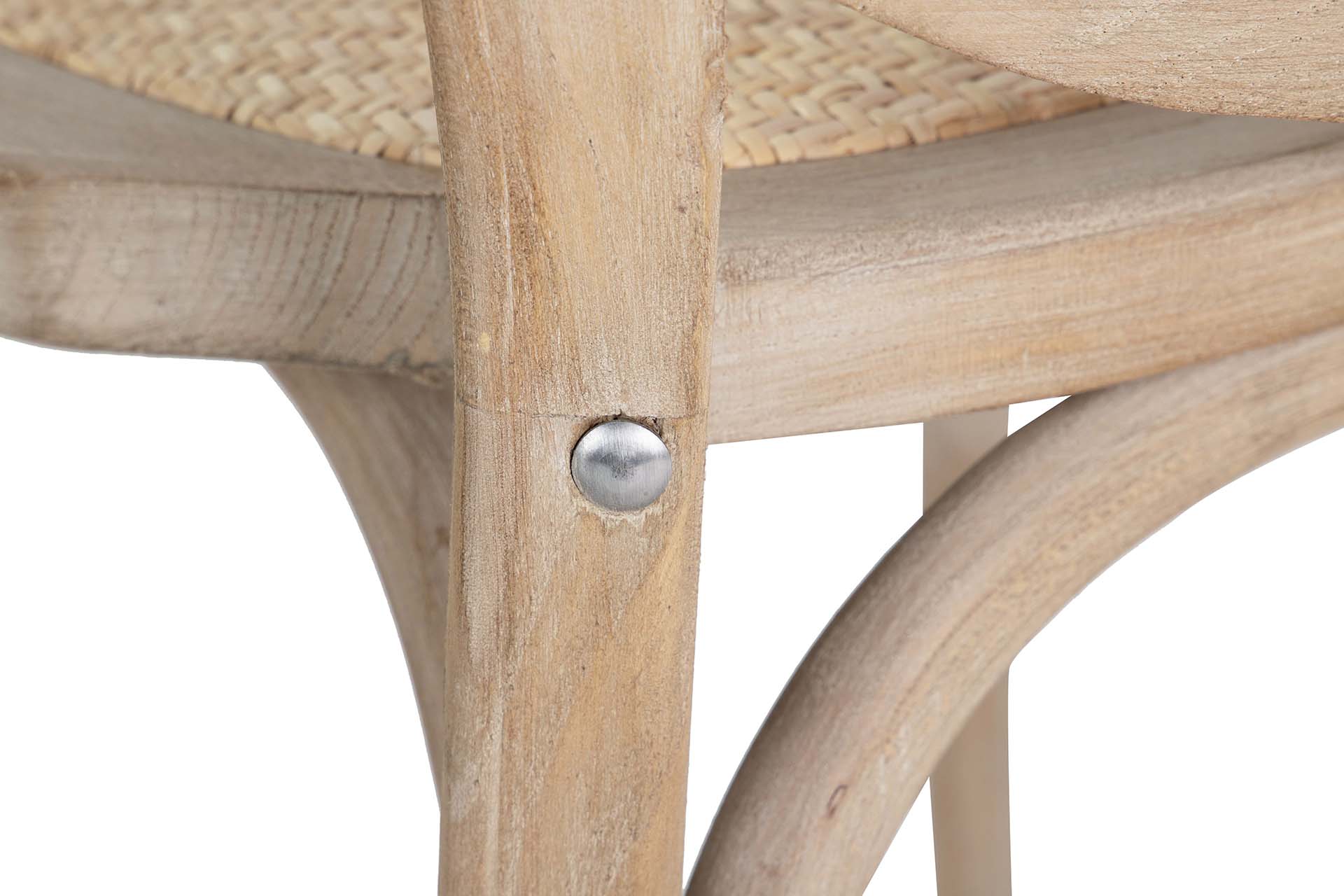 MEDALLION CHAIR WITH GRID WOODEN LEGS 44X48X92CM - Min. 2 pcs