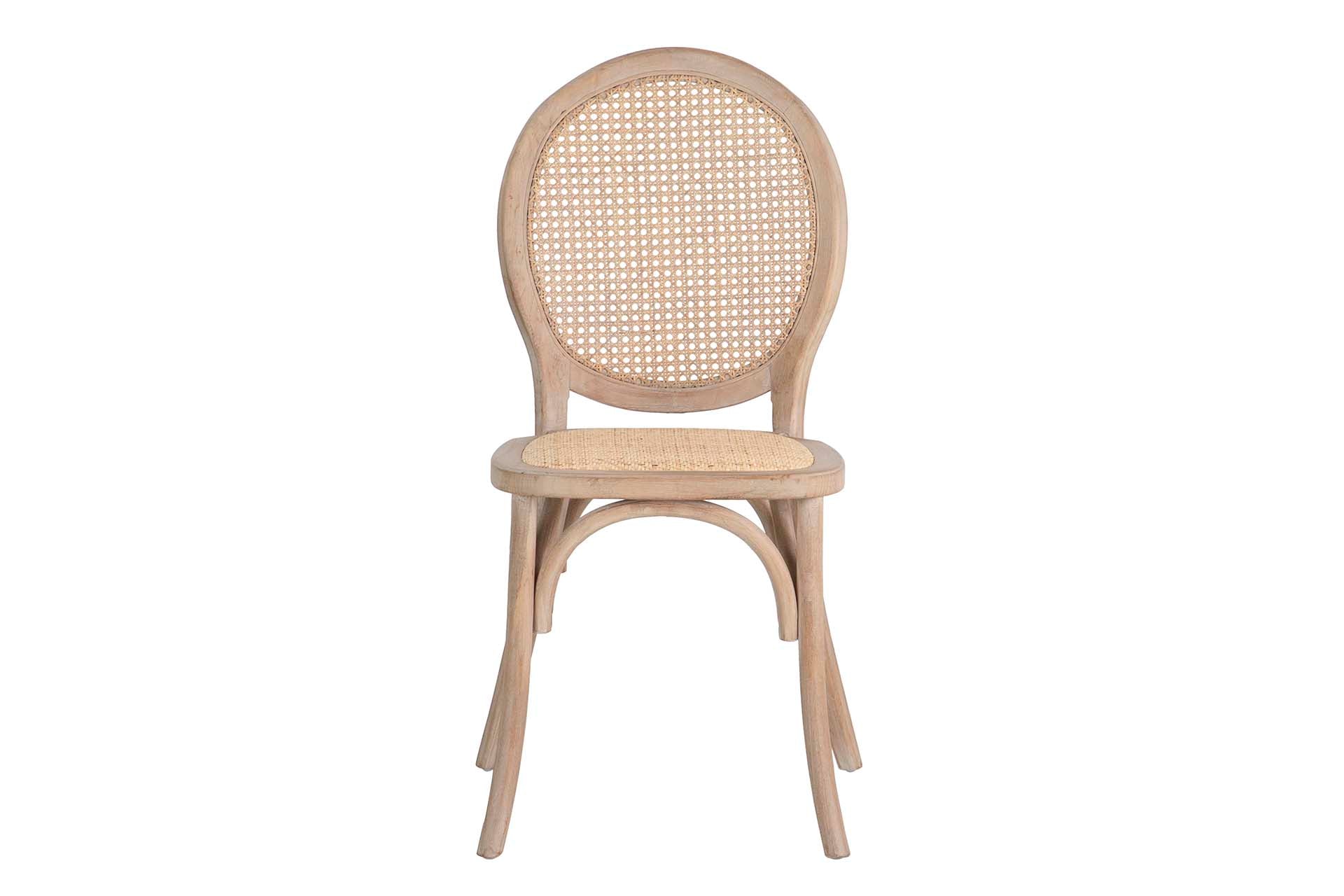 MEDALLION CHAIR WITH GRID WOODEN LEGS 44X48X92CM - Min. 2 pcs