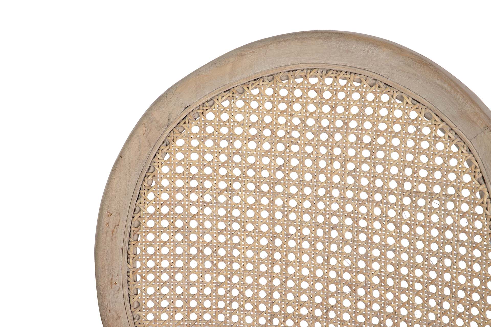 BIRCH WOOD CHAIR RATTAN GREY 44X48X92 CM - Min. 2 pcs