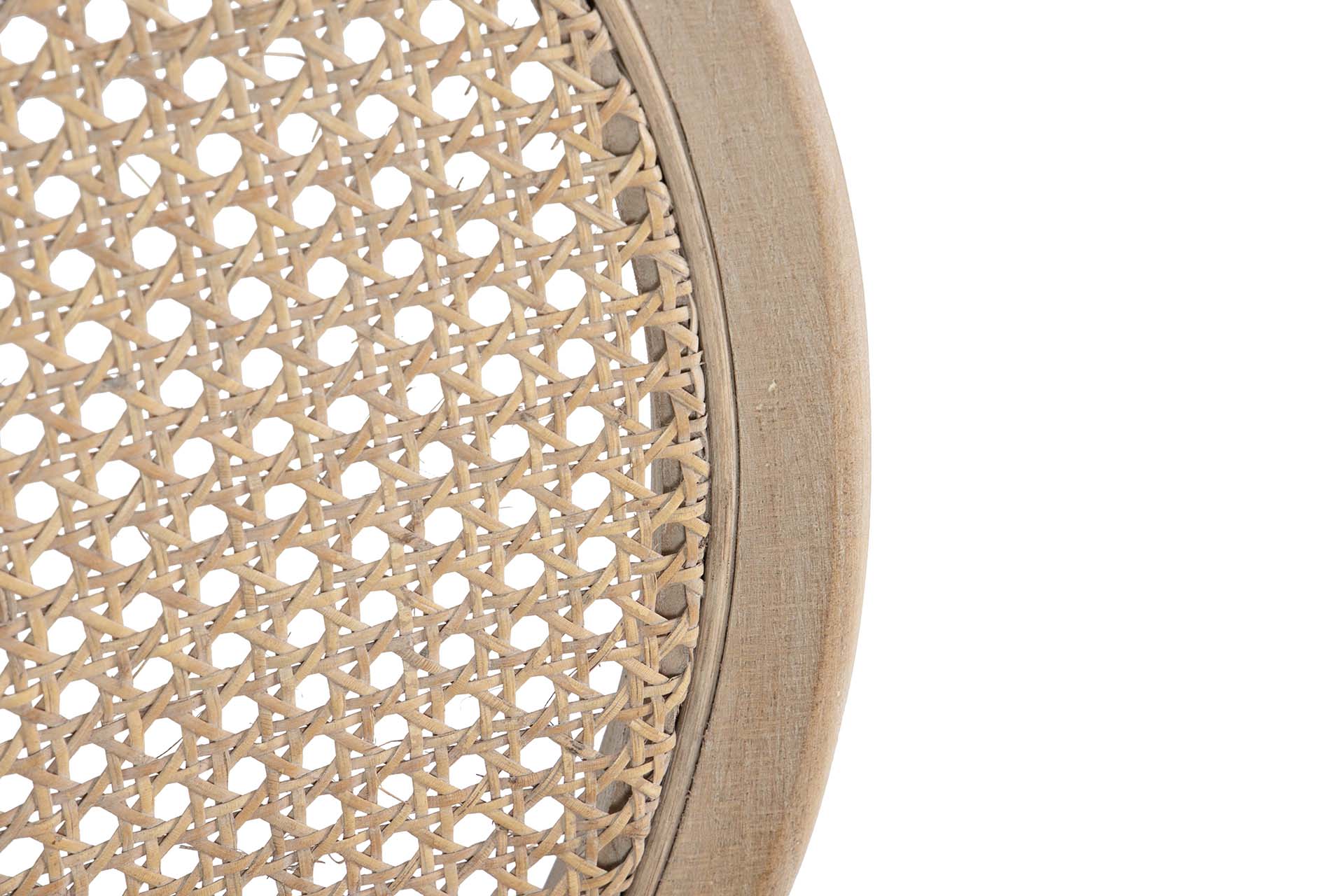 MEDALLION CHAIR WITH GRID WOODEN LEGS 44X48X92CM - Min. 2 pcs