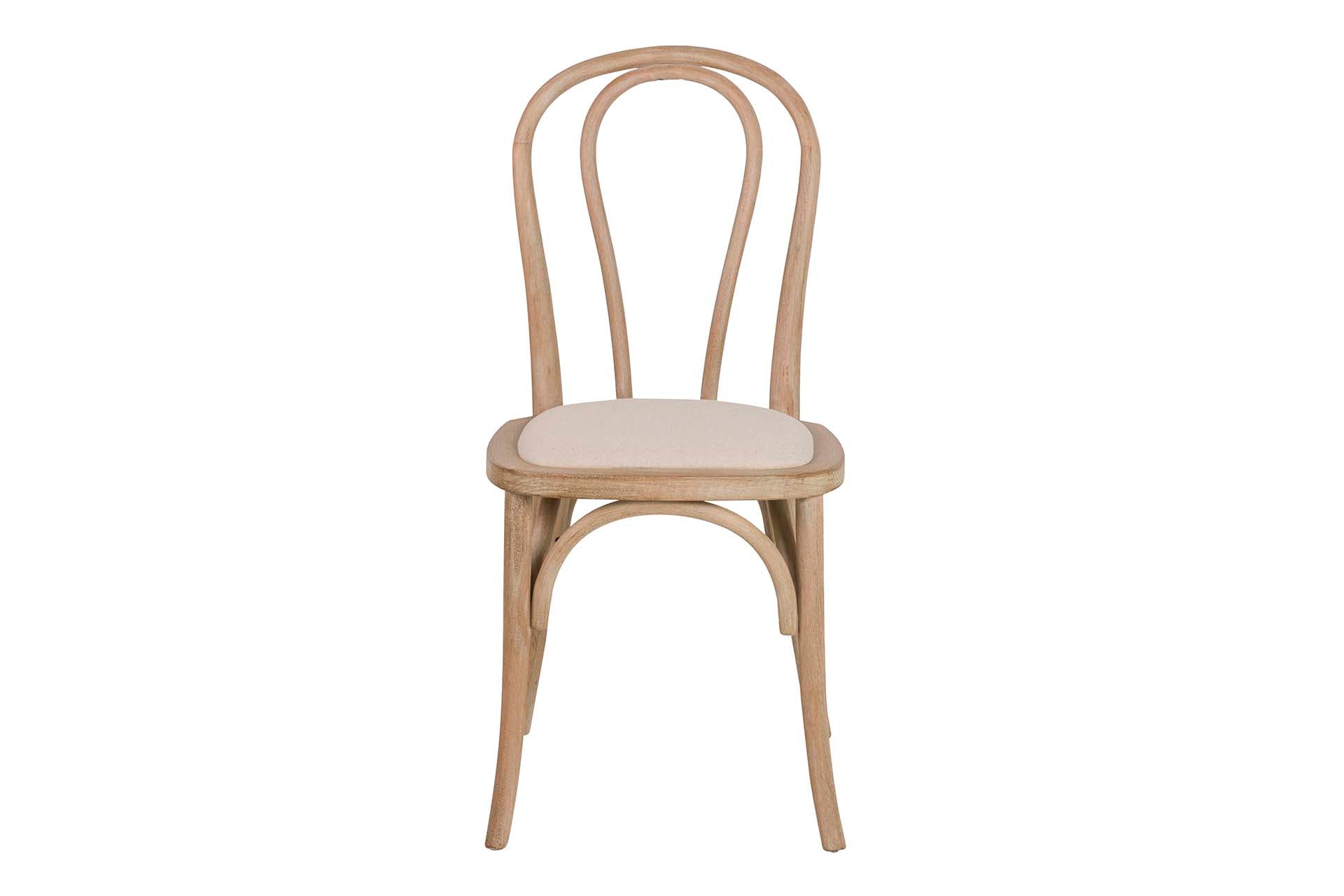 LINEN BIRCH WOOD STACKABLE CHAIR 44x41x91 CM - Min.2 units
