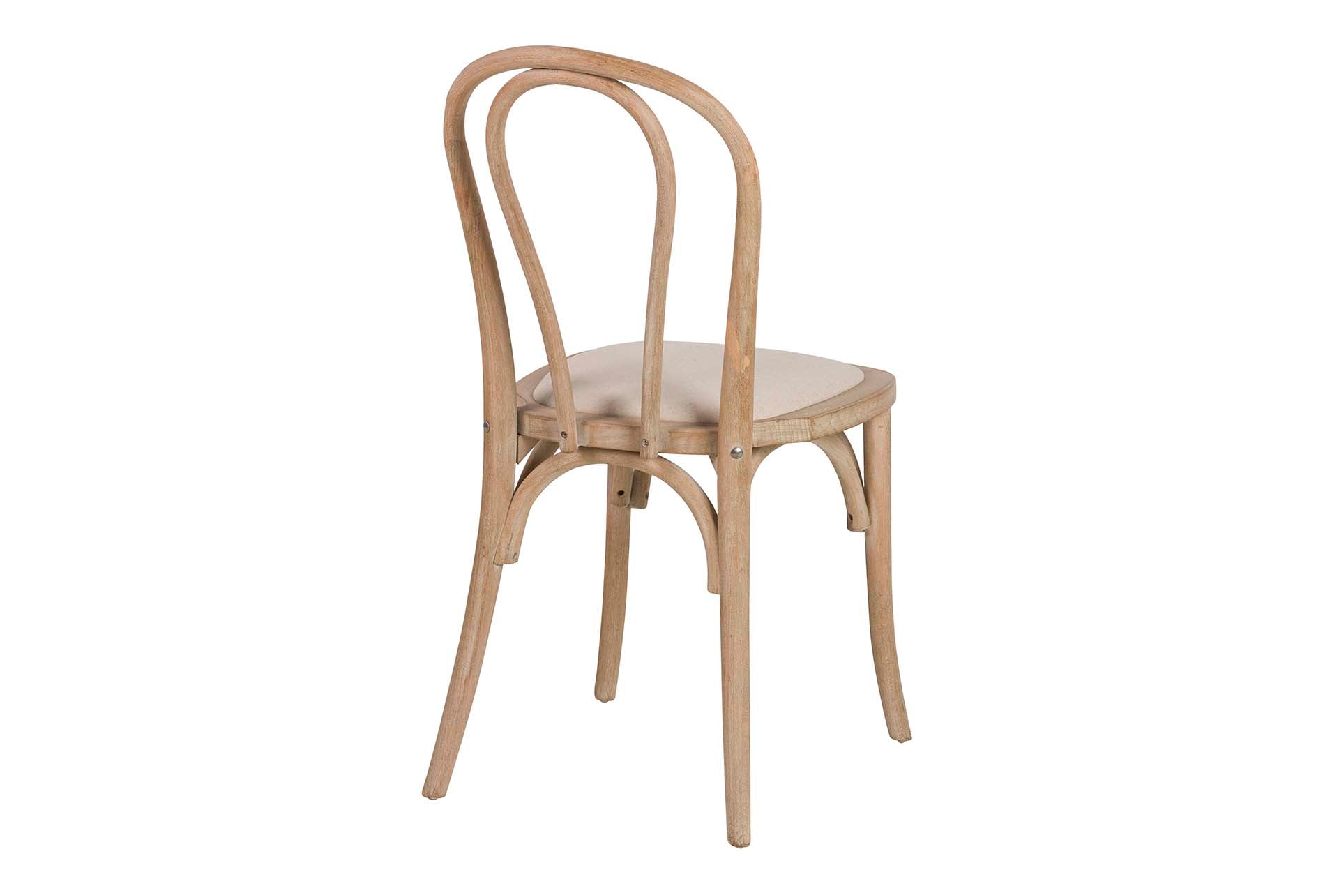 LINEN BIRCH WOOD STACKABLE CHAIR 44x41x91 CM - Min.2 units