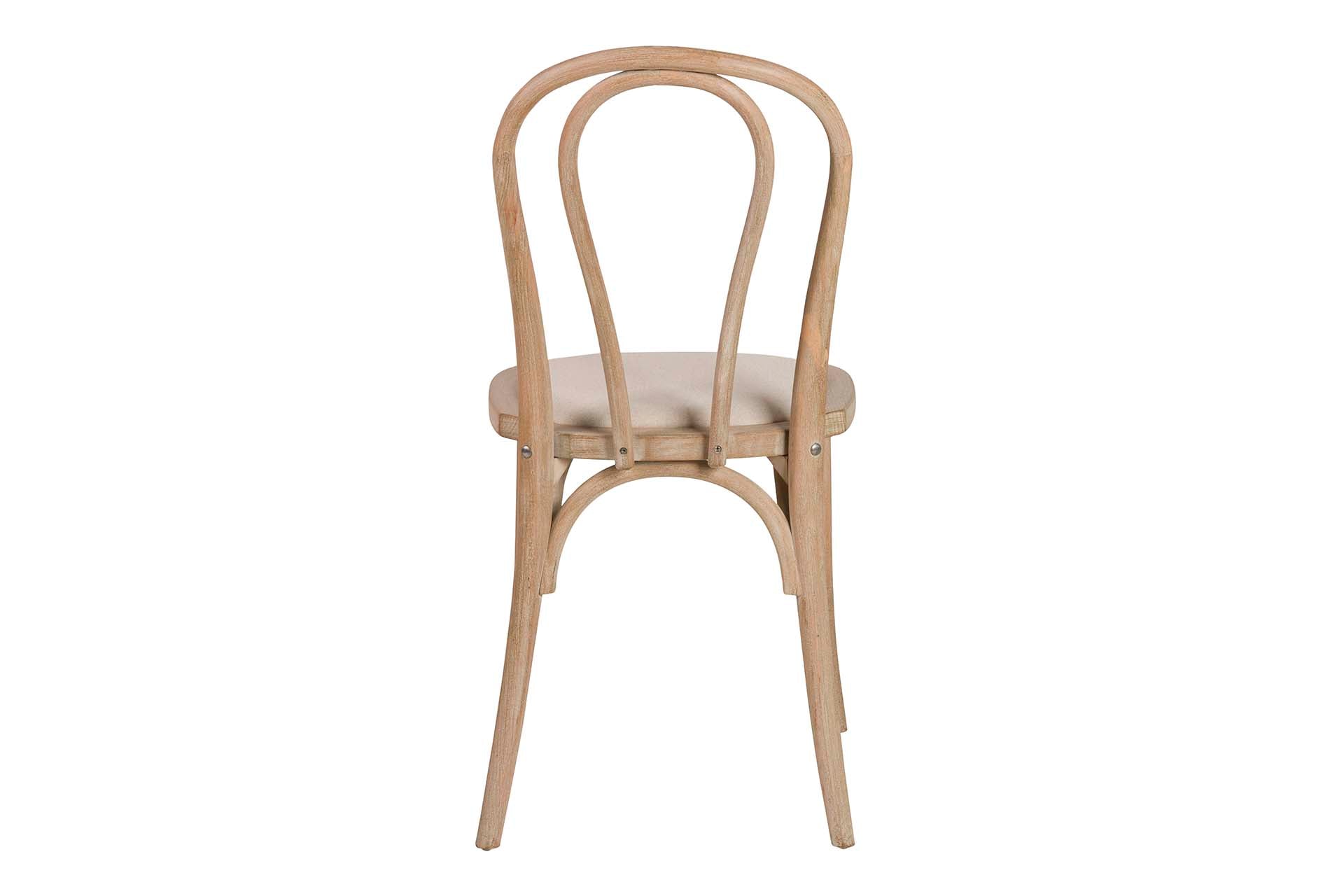 LINEN BIRCH WOOD STACKABLE CHAIR 44x41x91 CM - Min.2 units