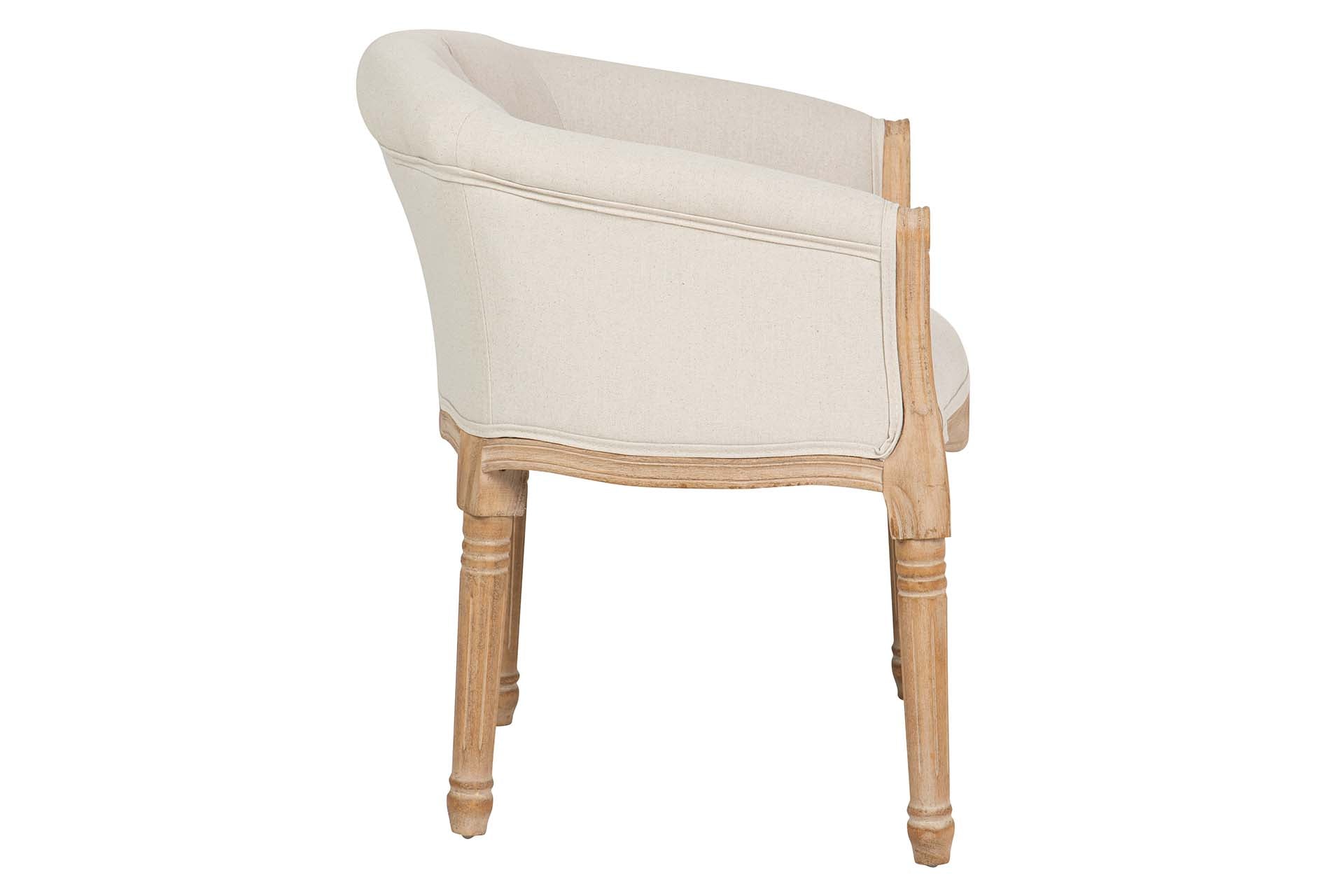 BUTACA LINO CAPITONE PATAS MADERA 61x61x71 CM