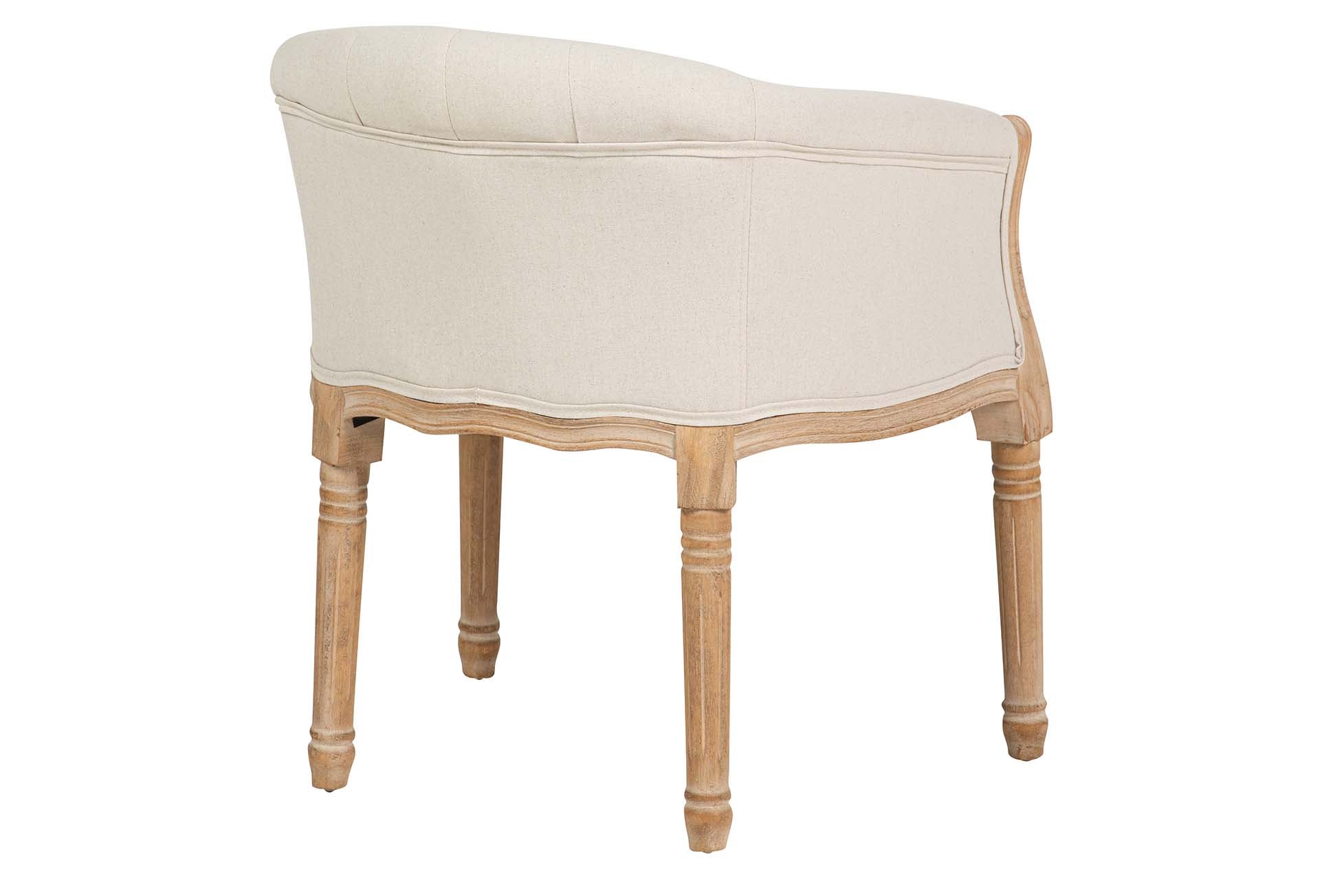 BUTACA LINO CAPITONE PATAS MADERA 61x61x71 CM