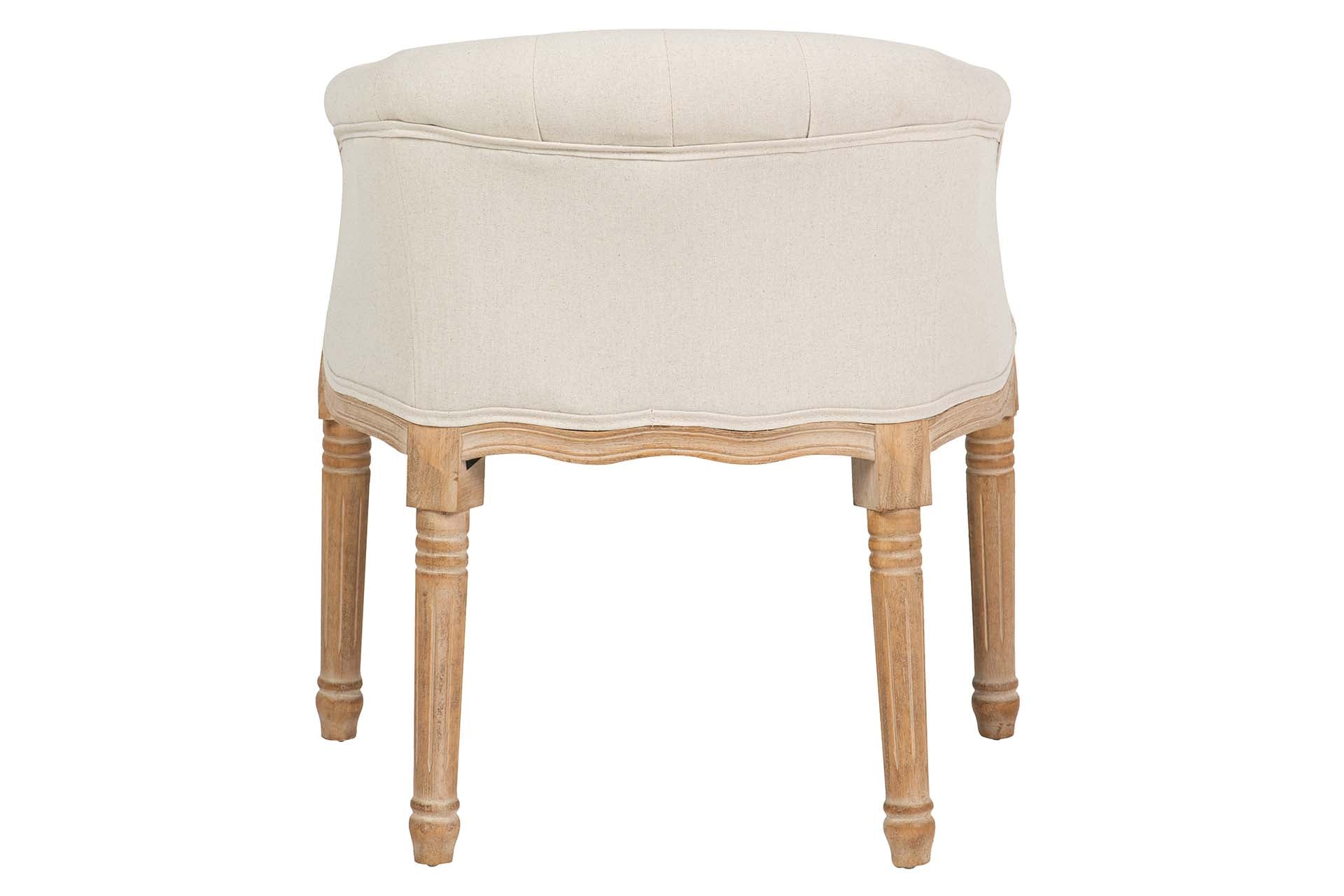 BUTACA LINO CAPITONE PATAS MADERA 61x61x71 CM