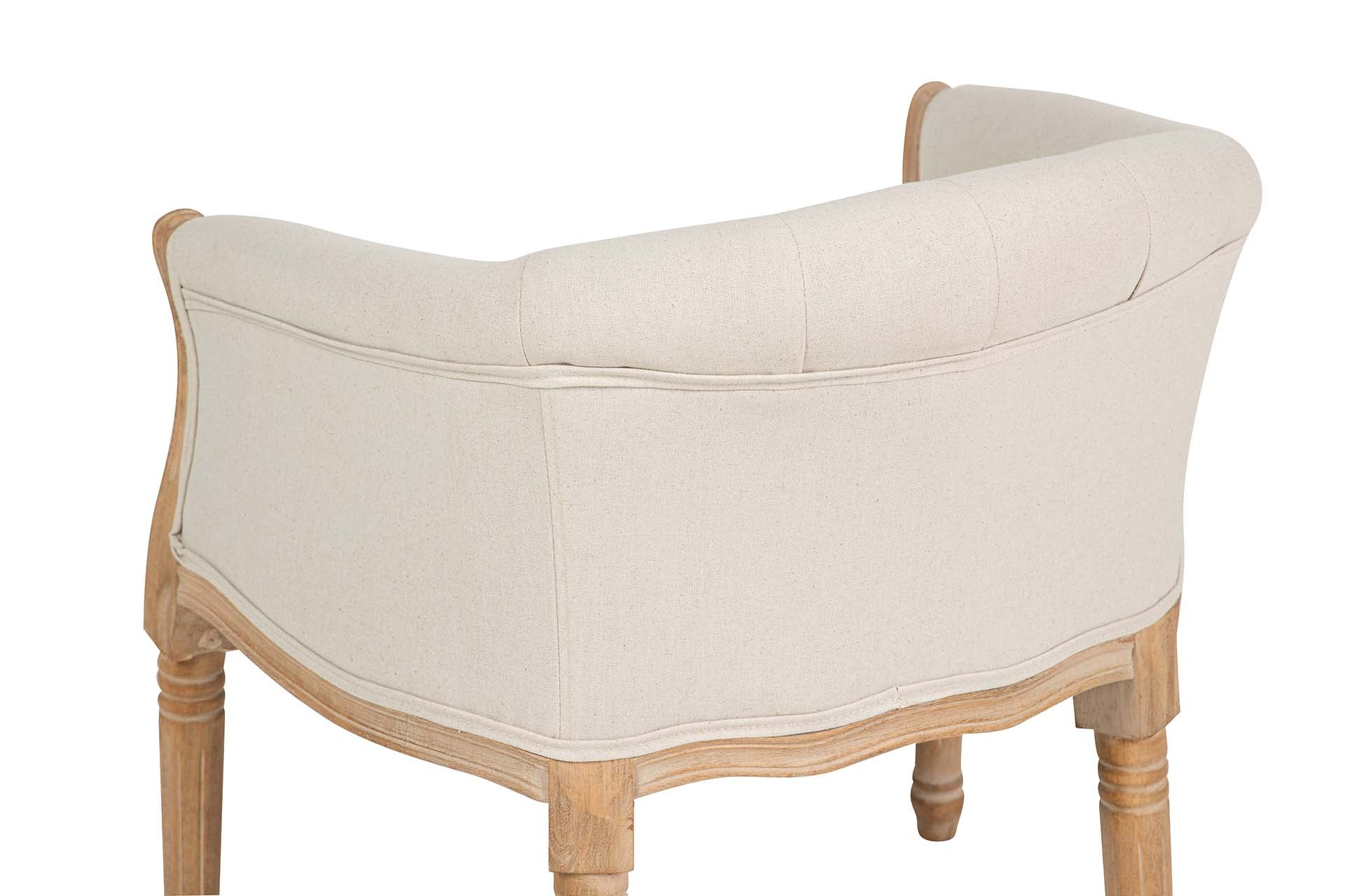 BUTACA LINO CAPITONE PATAS MADERA 61x61x71 CM