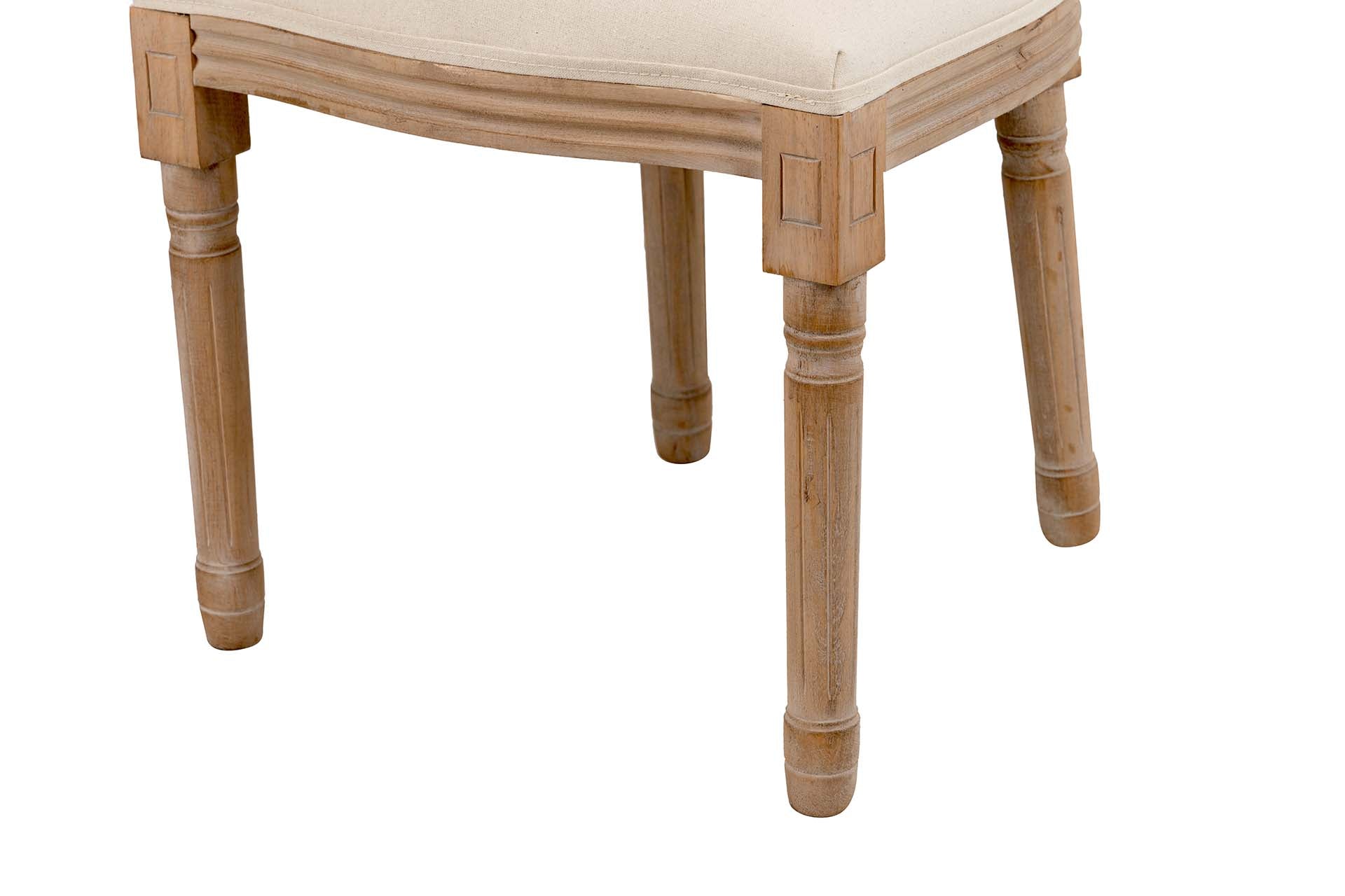 SILLA MEDALLON CAPITONE PATAS DE MADERA 48x48x96CM - Min.2 uds