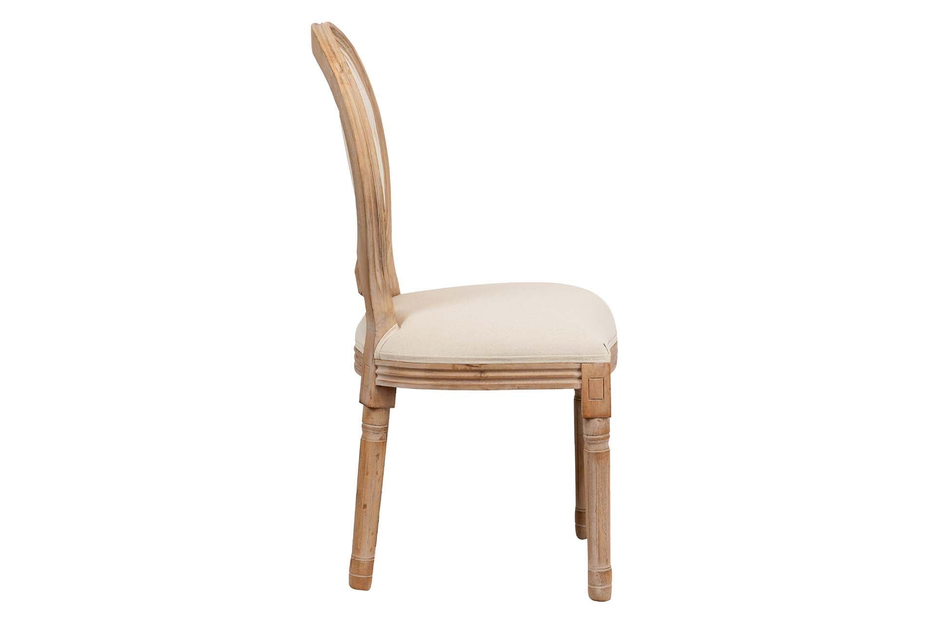 SILLA MEDALLON CAPITONE PATAS DE MADERA 48x48x96CM - Min.2 uds