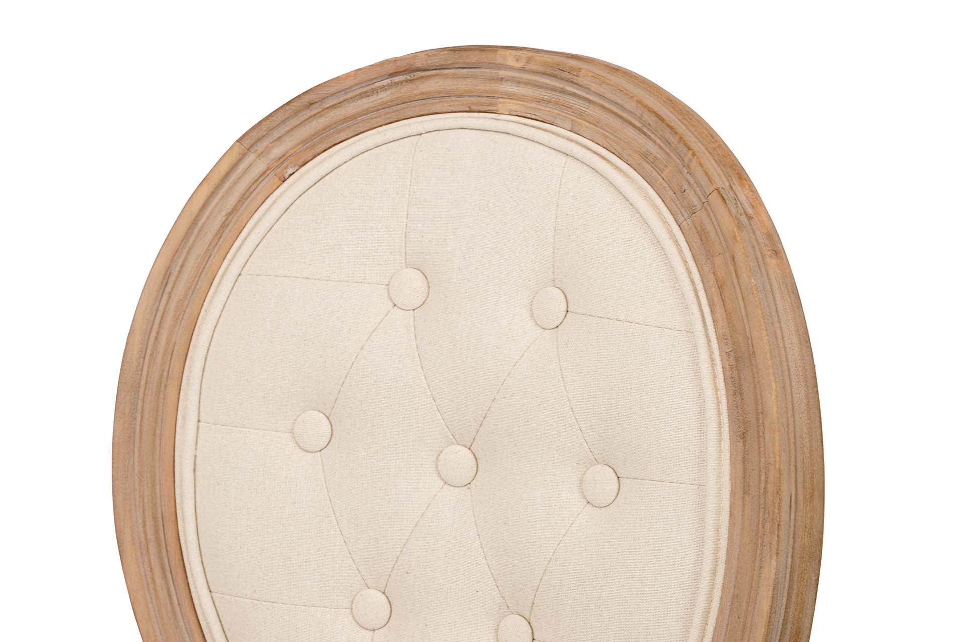 SILLA MEDALLON CAPITONE PATAS DE MADERA 48x48x96CM - Min.2 uds