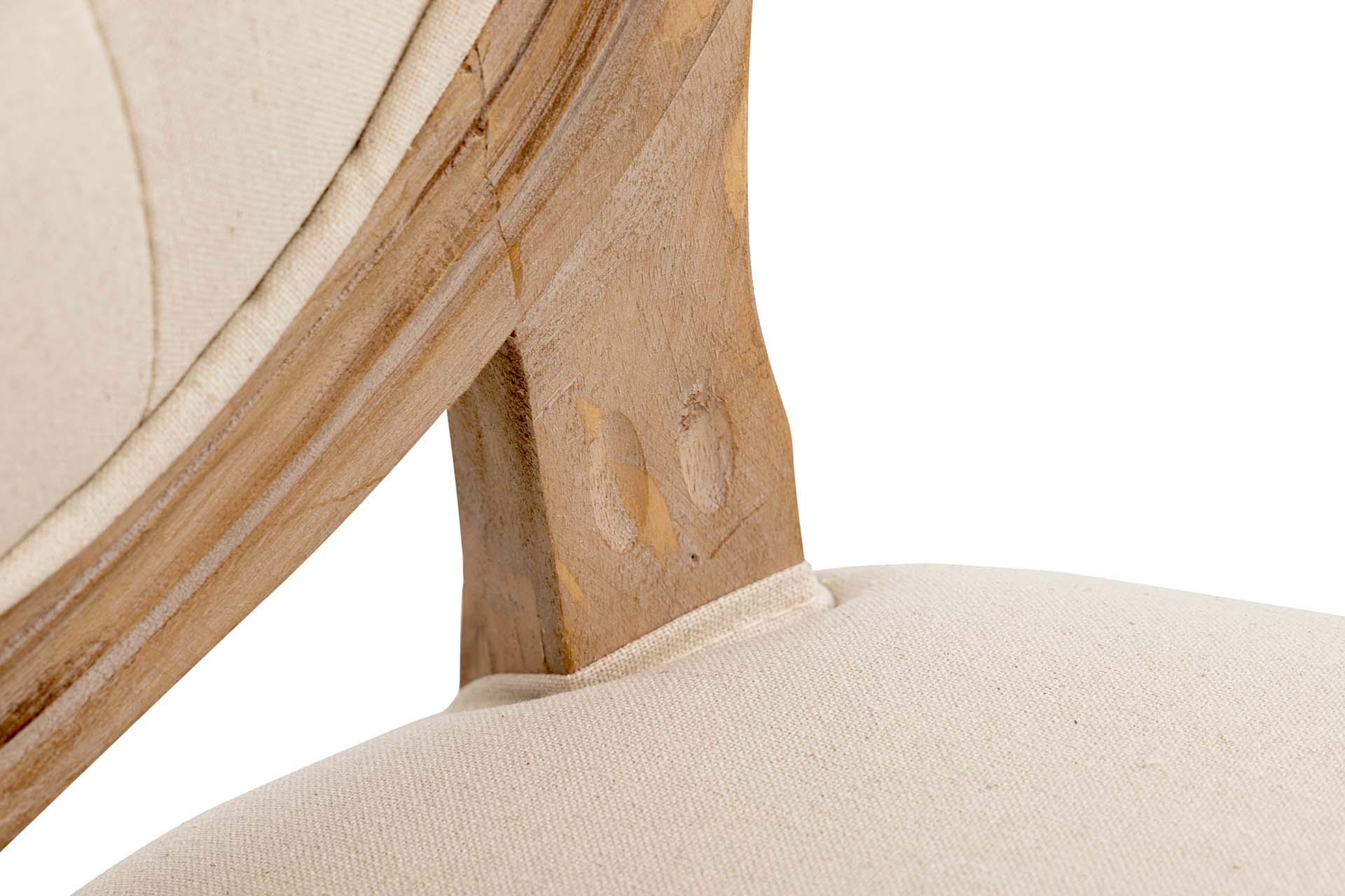 SILLA MEDALLON CAPITONE PATAS DE MADERA 48x48x96CM - Min.2 uds