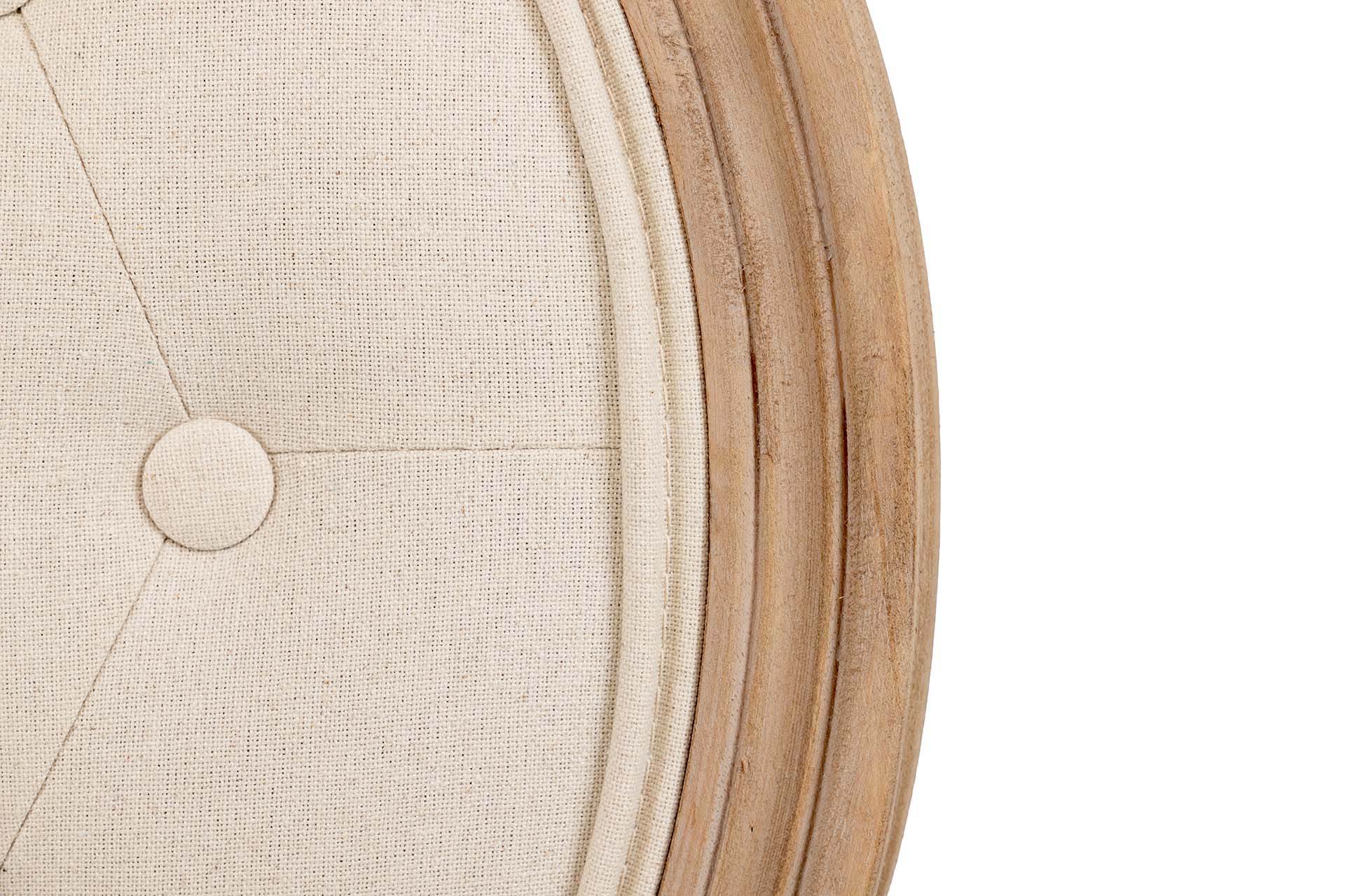 SILLA MEDALLON CAPITONE PATAS DE MADERA 48x48x96CM - Min.2 uds