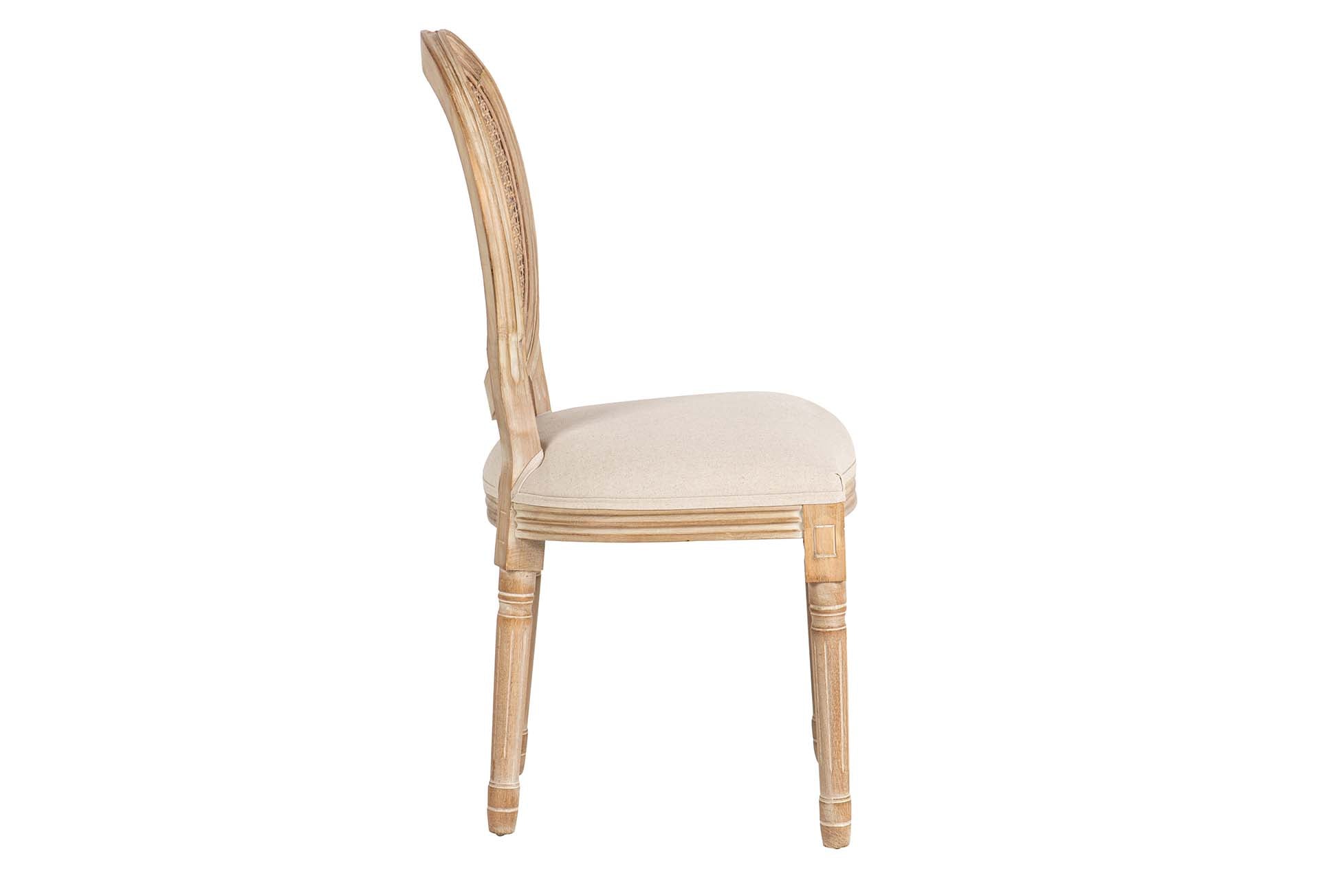 SILLA MEDALLON CON REJILLA PATAS MADERA 48x48x96CM - Min.2 uds