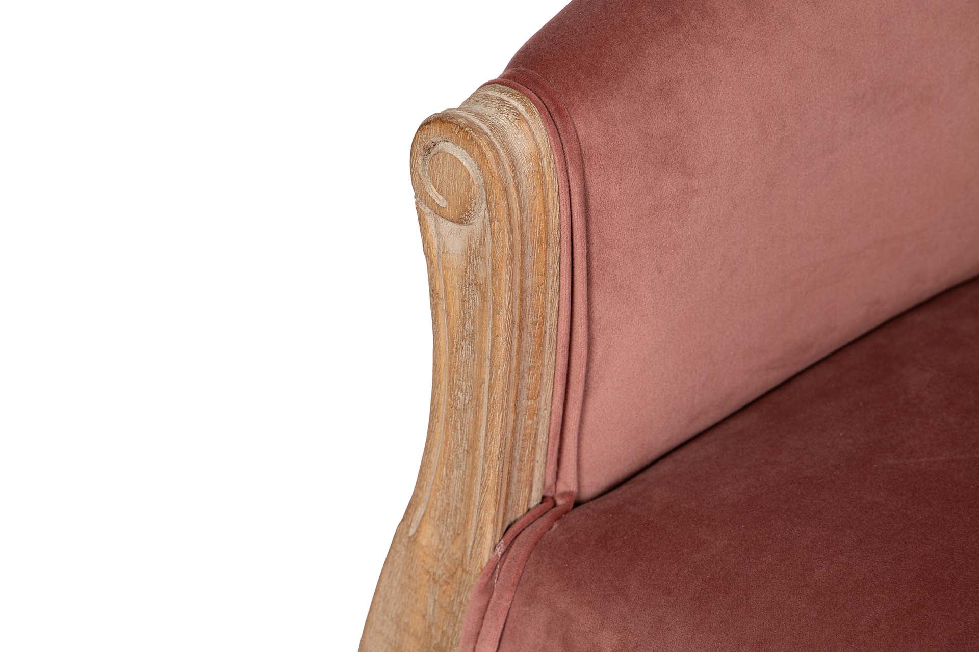 BUTACA VELVET CAPITONE PATAS MADERA 61x61x71 CM - Min.2 uds