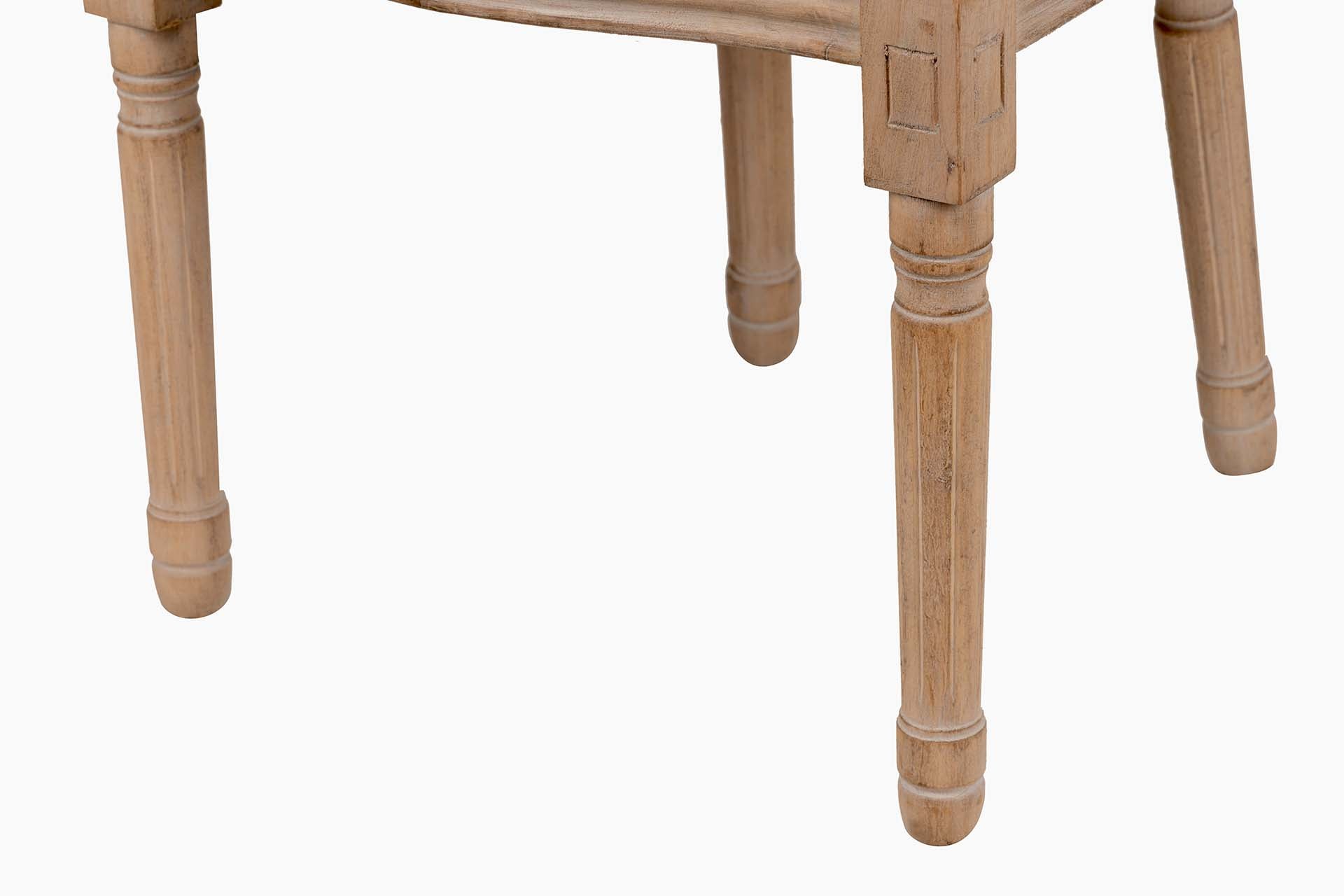 SILLA MEDALLON VELVET PATAS DE MADERA 48x48x96 CM - Min.2 uds