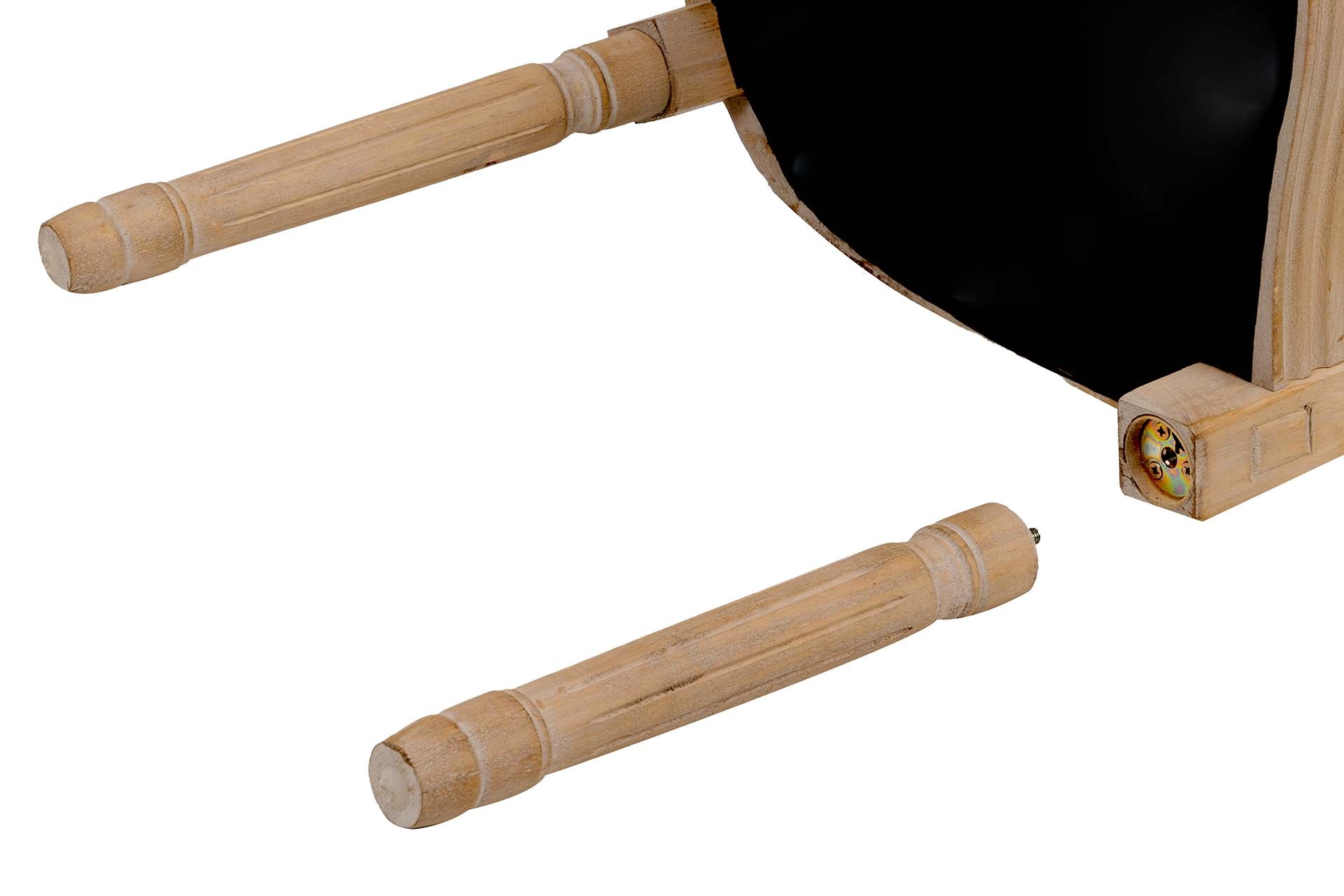 SILLA MEDALLON VELVET PATAS DE MADERA 48x48x96 CM - Min.2 uds