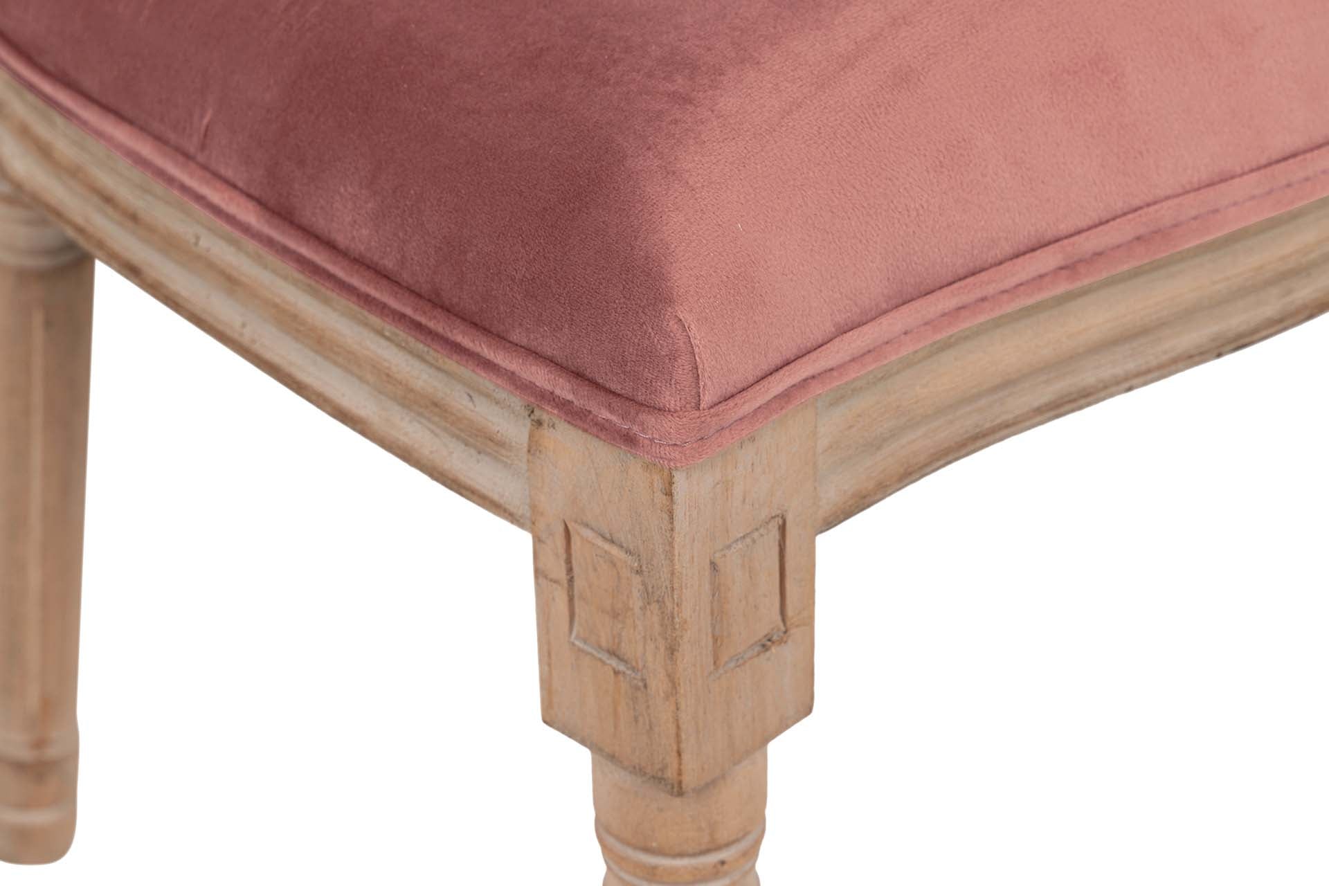 SILLA MEDALLON VELVET PATAS DE MADERA 48x48x96 CM - Min.2 uds