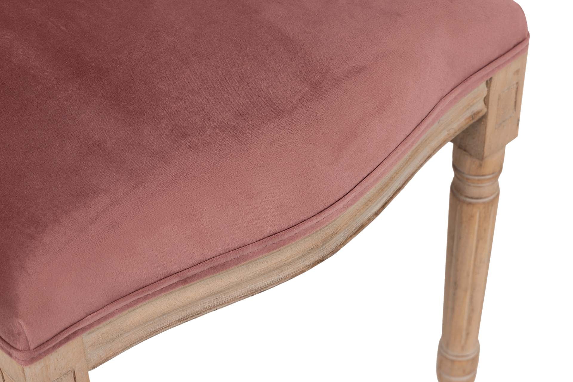 SILLA MEDALLON VELVET PATAS DE MADERA 48x48x96 CM - Min.2 uds