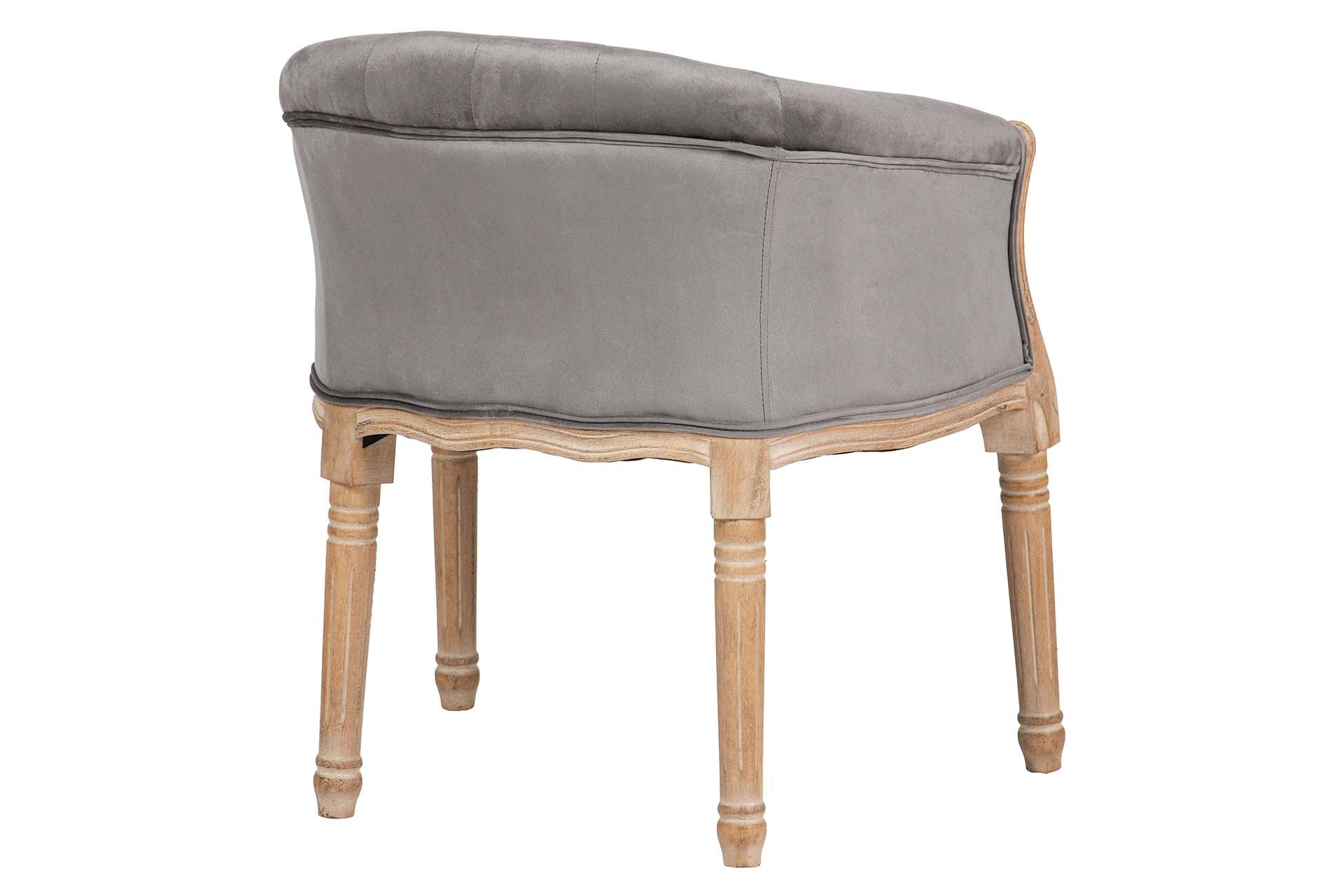 BUTACA VELVET CAPITONE PATAS MADERA 61x61x71 CM - Min.2 uds