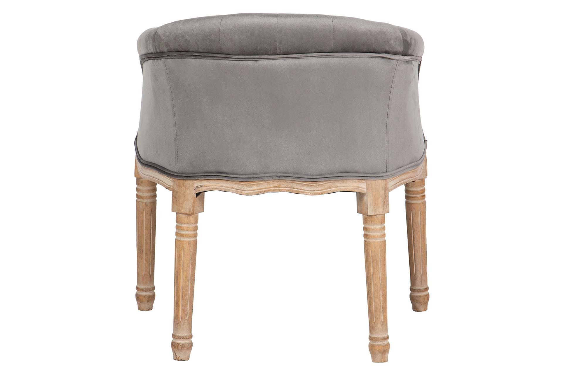 BUTACA VELVET CAPITONE PATAS MADERA 61x61x71 CM