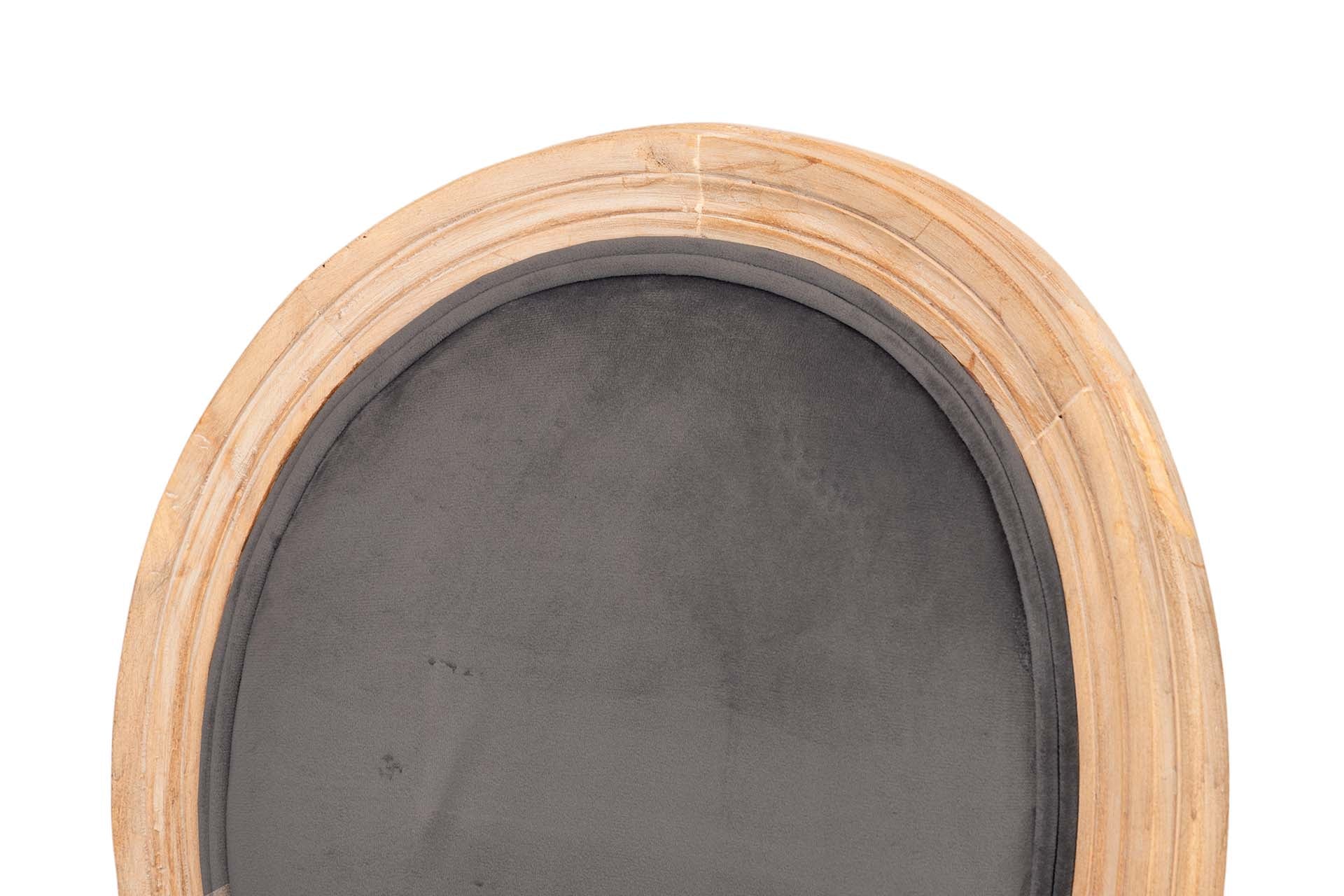 SILLA MEDALLON VELVET PATAS DE MADERA 48x48x96 CM - Min.2 uds