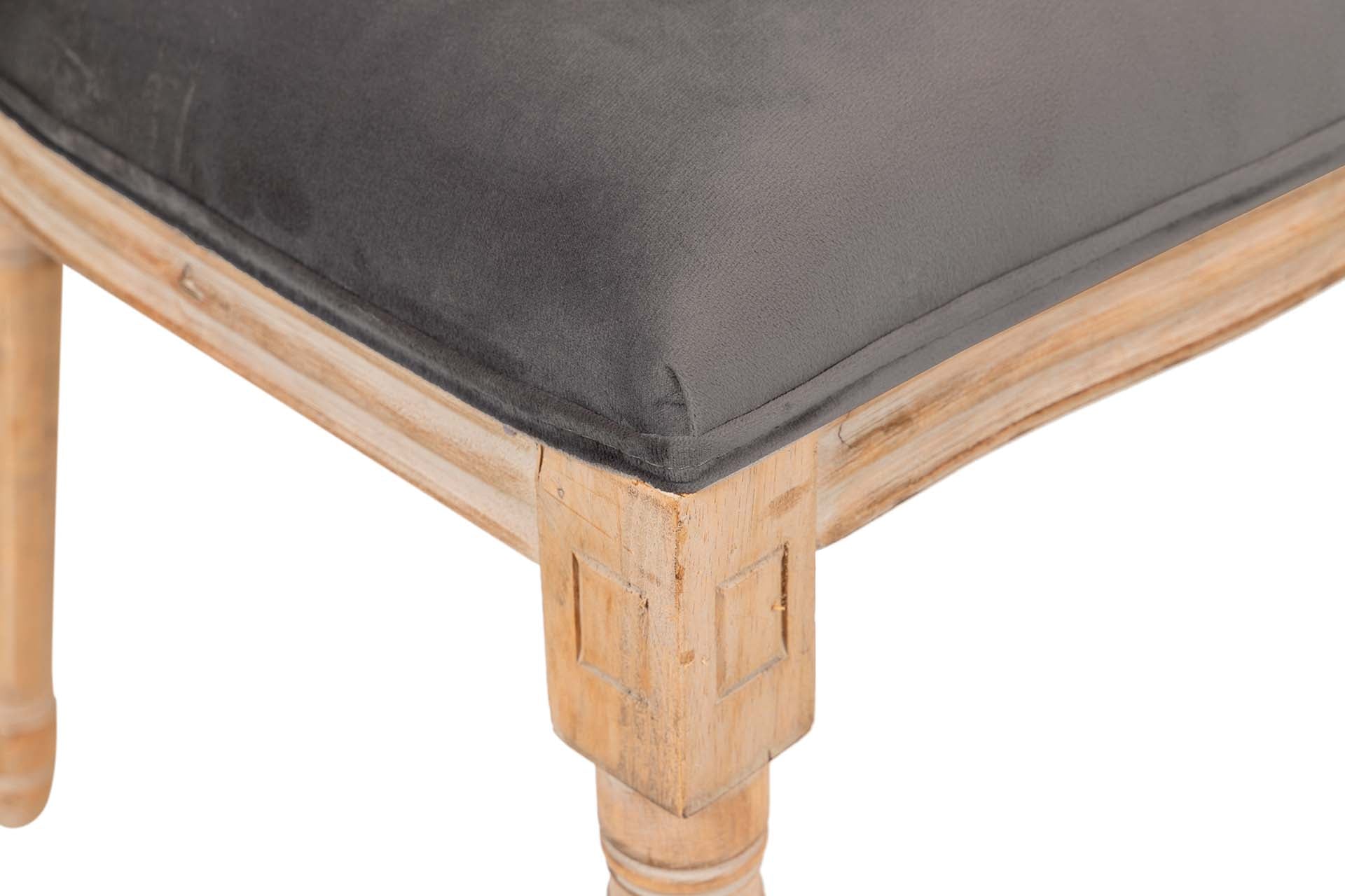 SILLA MEDALLON VELVET PATAS DE MADERA 48x48x96 CM - Min.2 uds