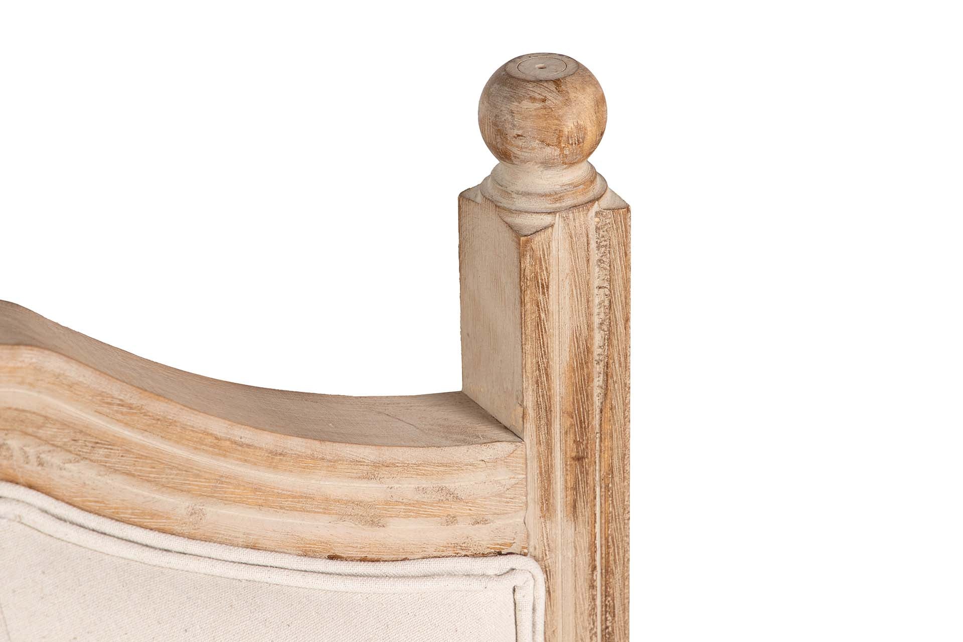 CABECERO CAPITONE LINO MADERA CAUCHO 160x4x120 CM