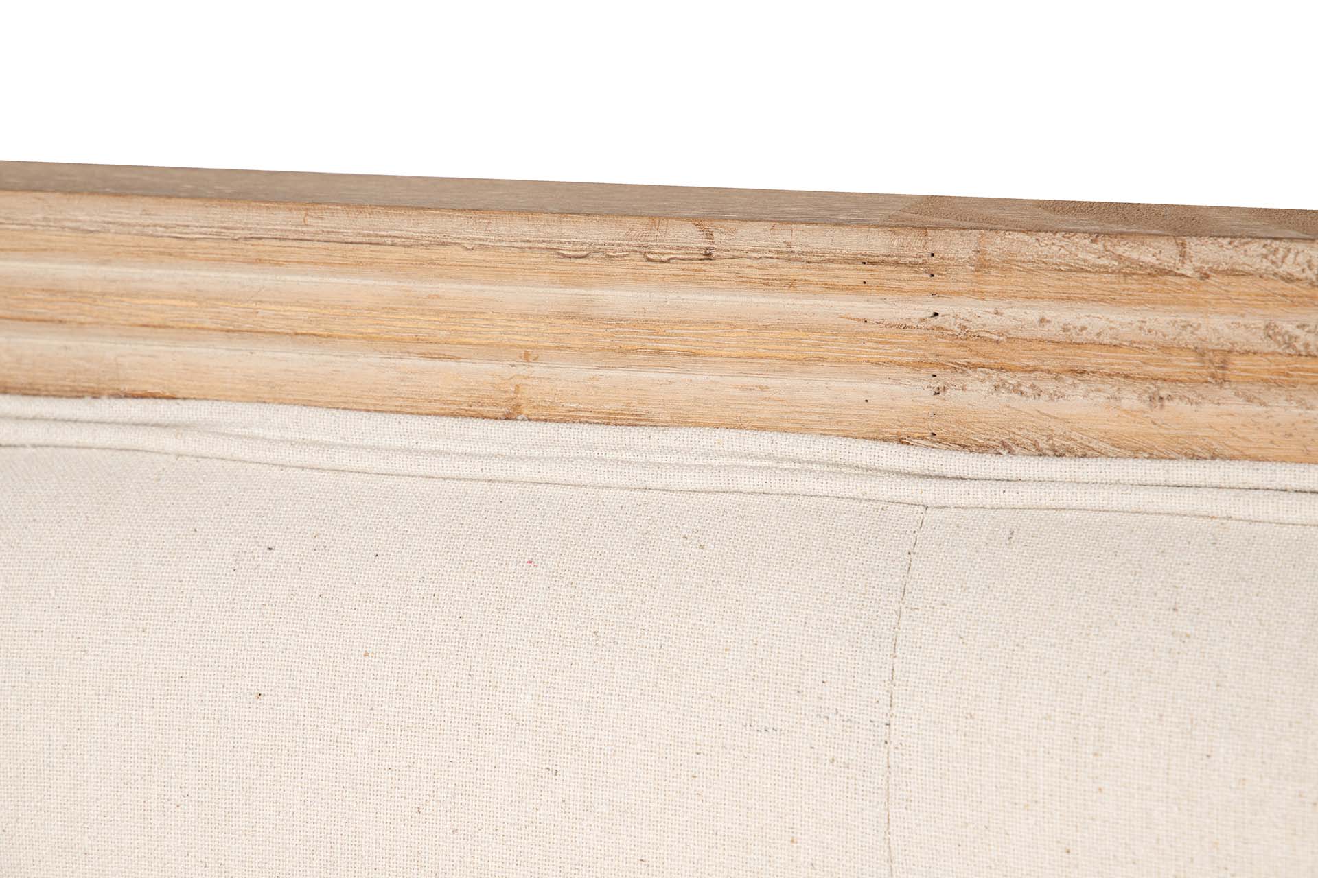 CABECERO CAPITONE LINO MADERA CAUCHO 160x4x120 CM