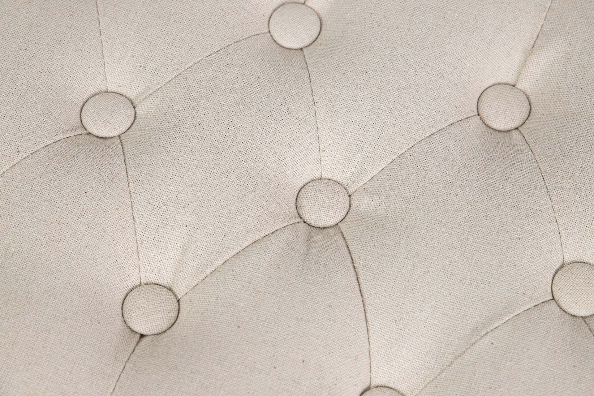 PIE DE CAMA LINO CAPITONE PATAS MADERA 110x36x47CM