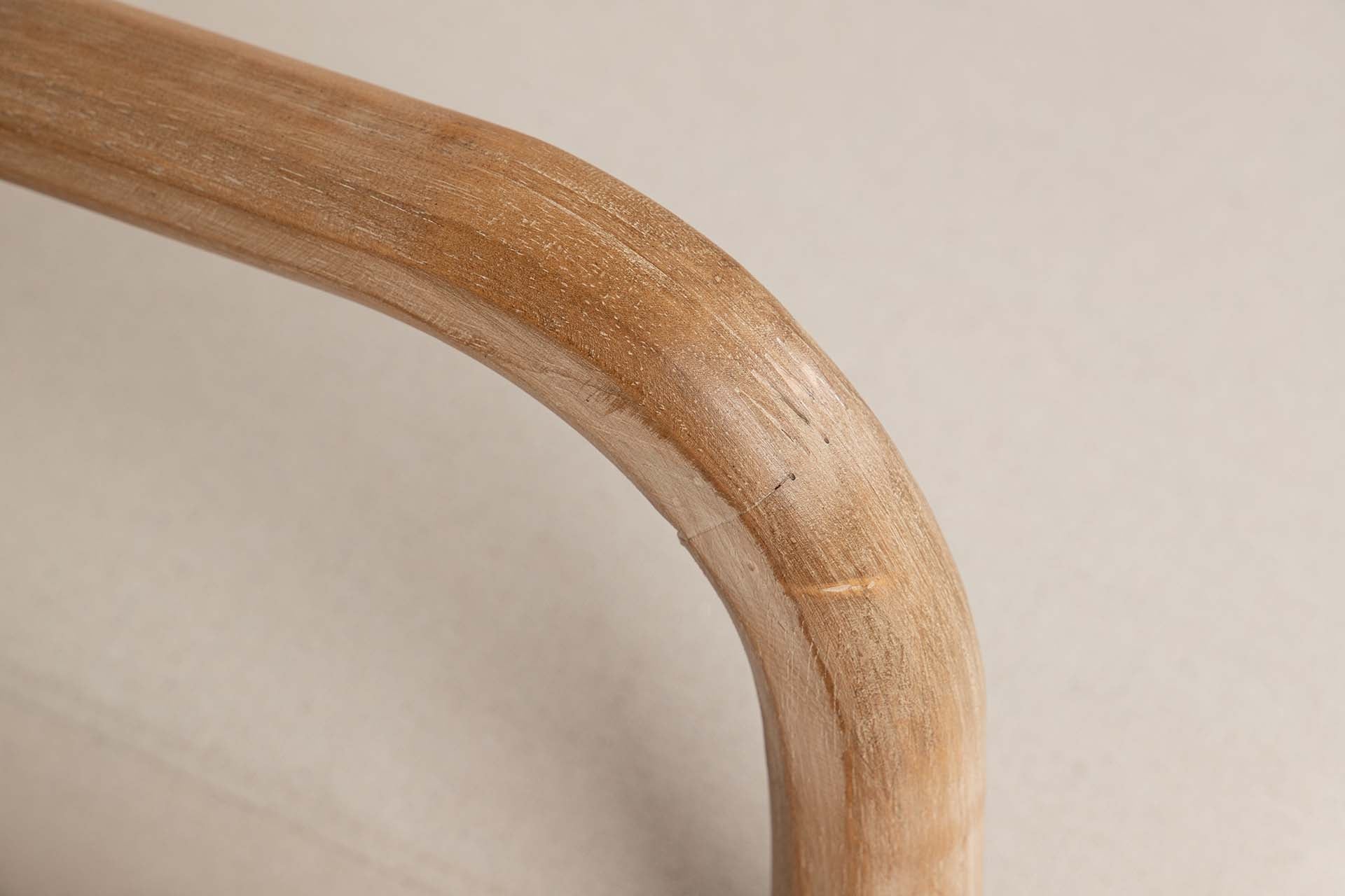 SILLON MADERA DE CAUCHO LINO BEIGE 66x85x74 CM