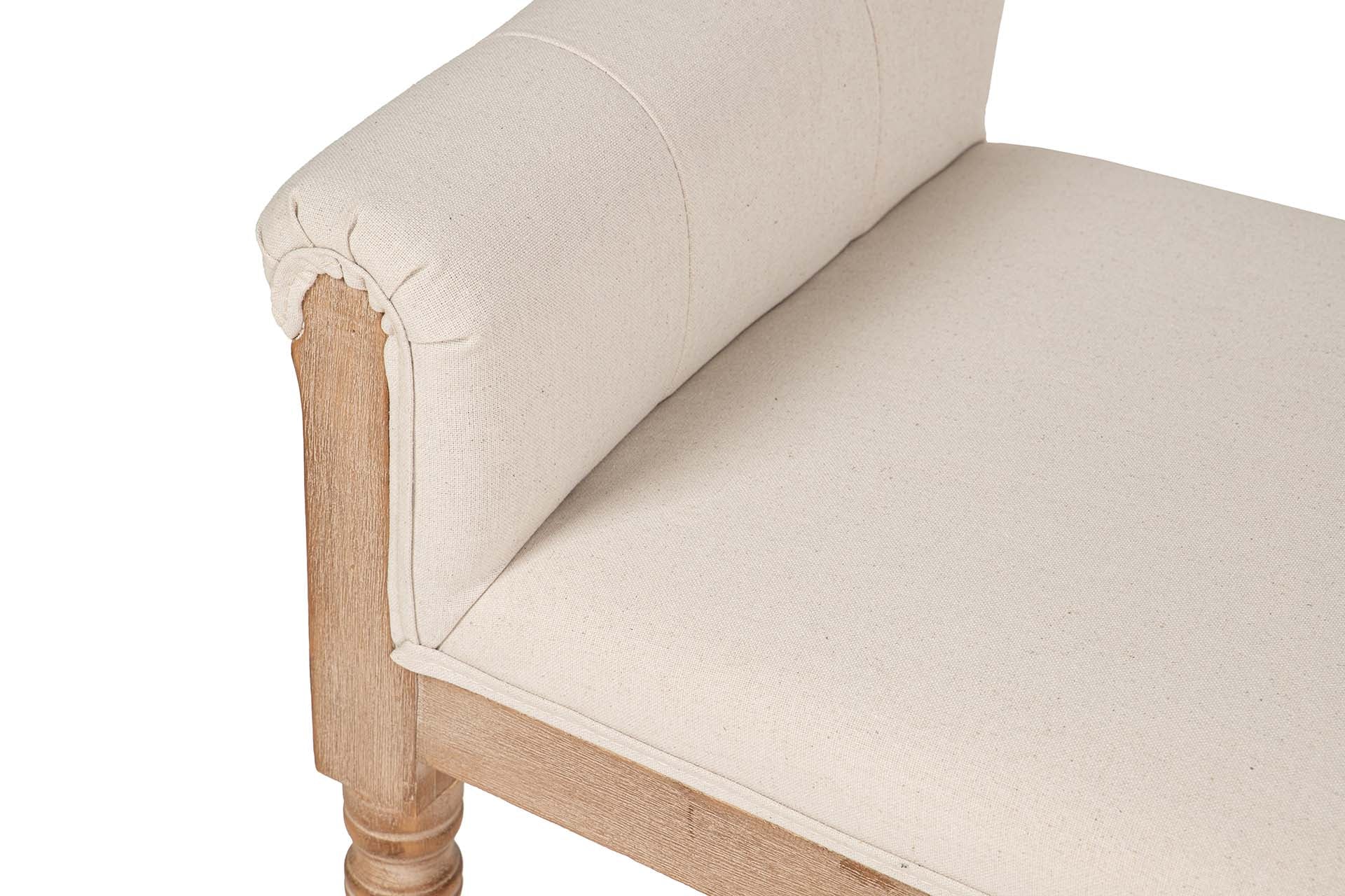 PIE DE CAMA TACHUELAS PATAS MADERA 108x41x59 CM