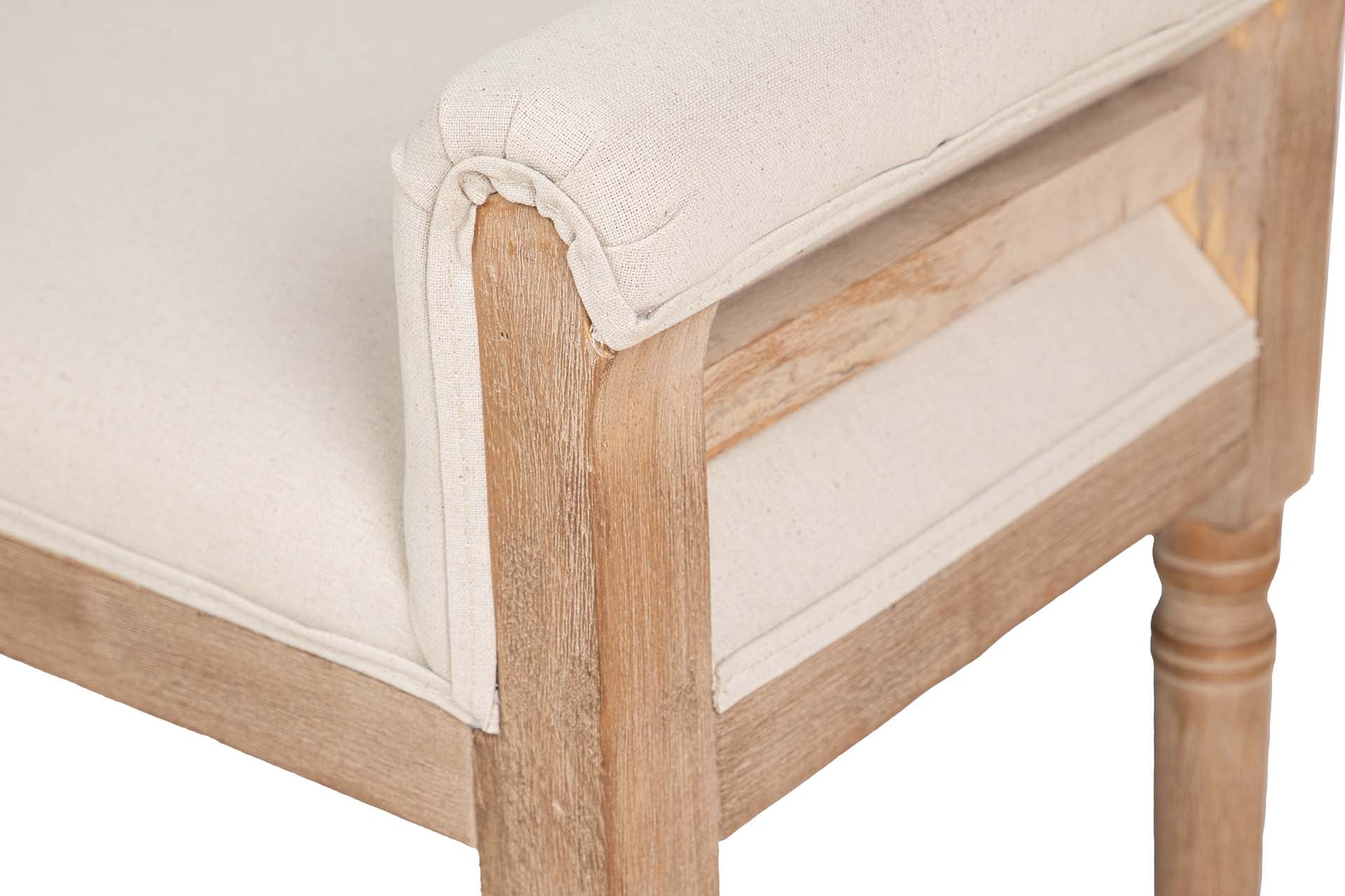 PIE DE CAMA TACHUELAS PATAS MADERA 108x41x59 CM