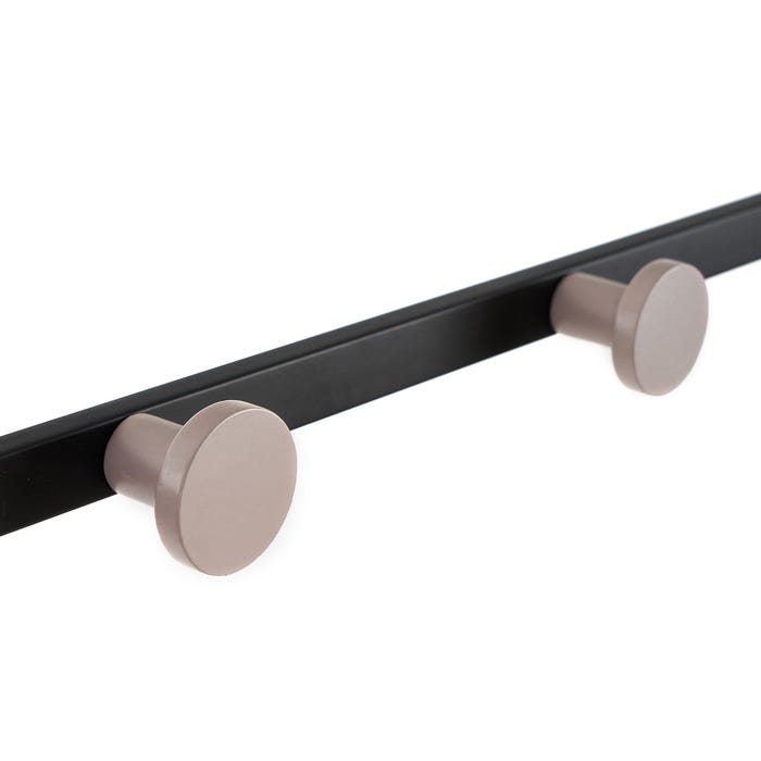 Coat Rack Bar and 4 Shelves Black 76.20 X 35 X 177.50 Cm