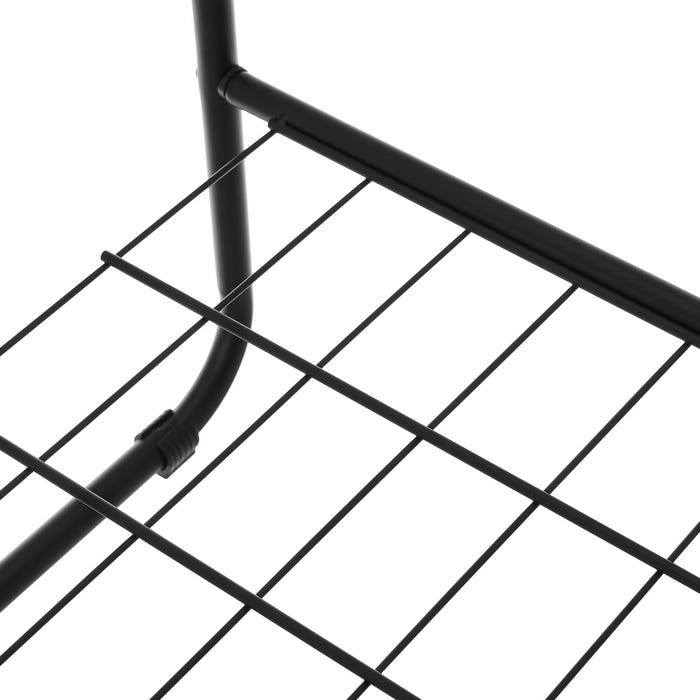 Coat Rack 2 Bars and 1 Shelf Black Metal 70.50 X 44.50 X 157 C