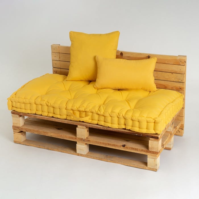 Cojín Suelo Loneta Teñida Magic Amarillo 120 X 10 X 60 Cm