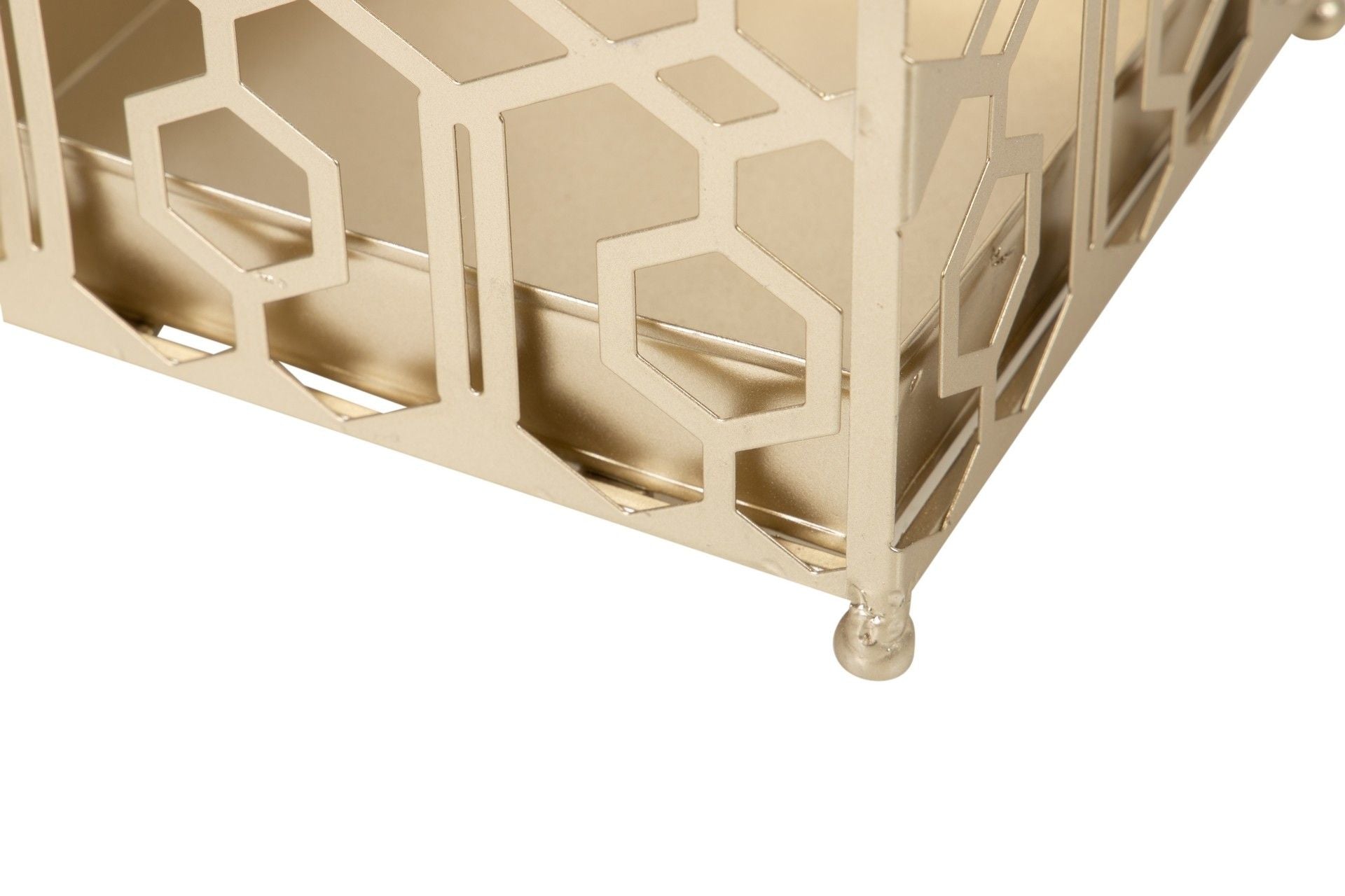 PARAGUERO METAL CHAMPAGNE 25x25x49 CM
