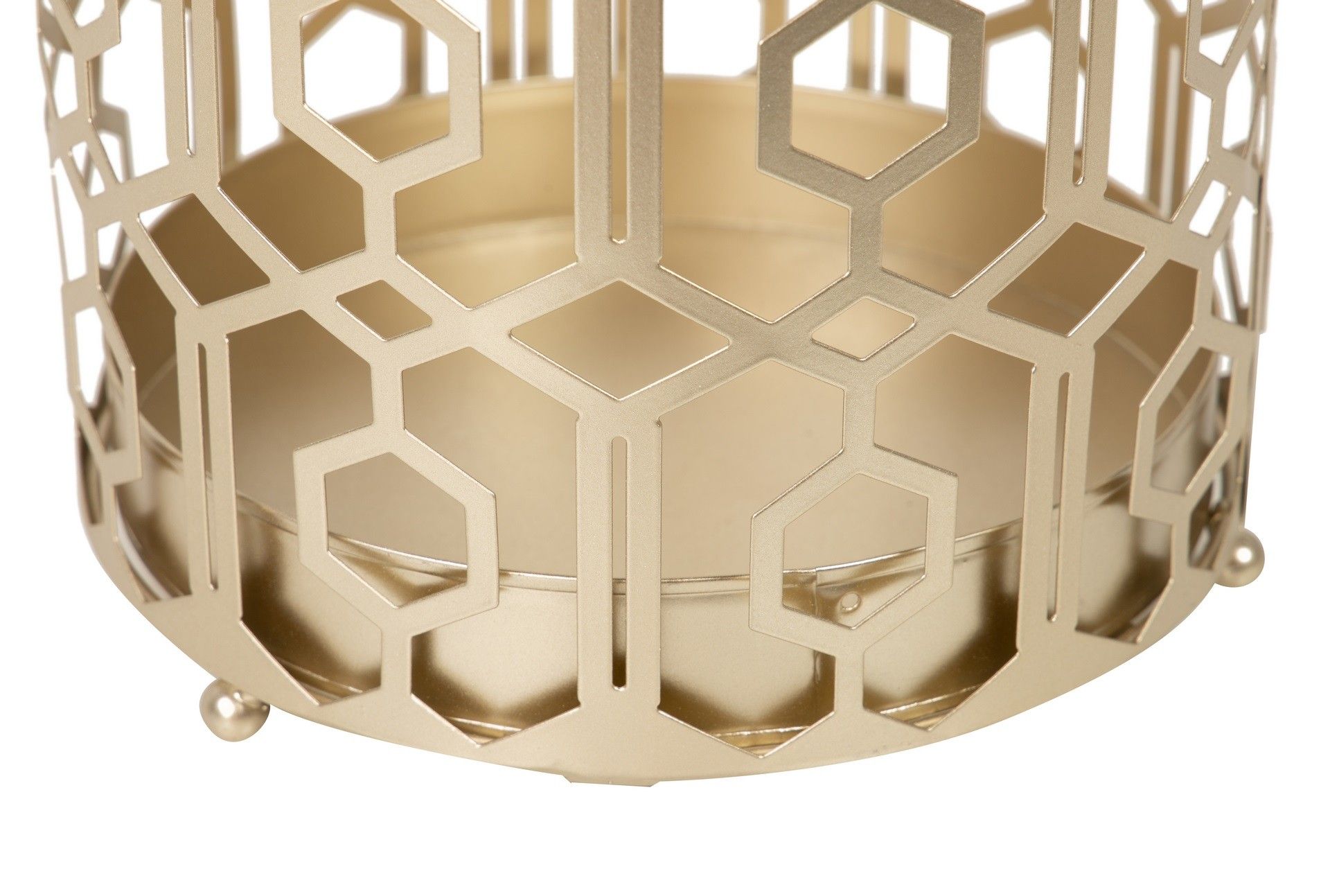 PARAGUERO METAL CHAMPAGNE 24x24x48 CM