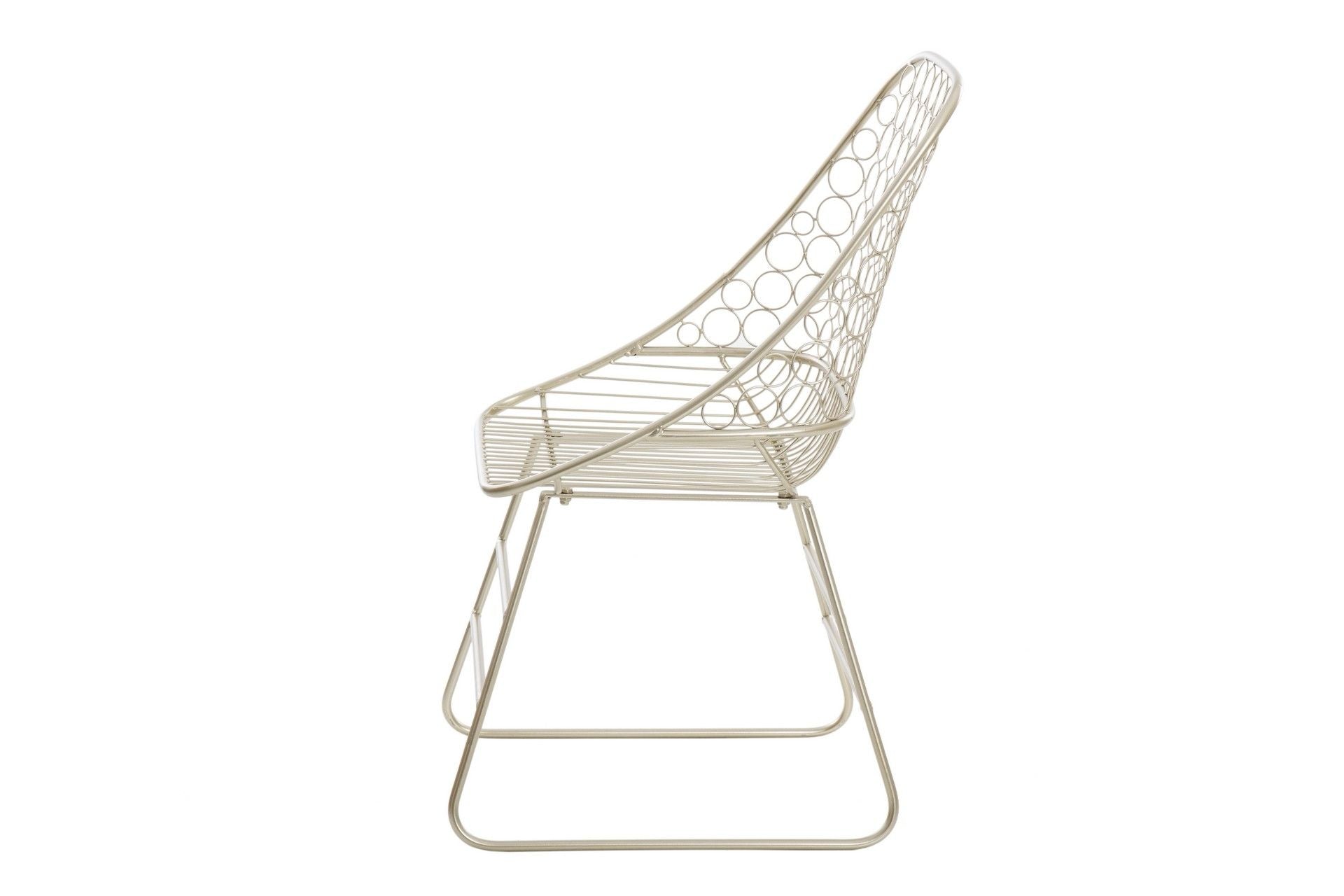 CHAMPAGNE METAL CHAIR 46x52x89 CM
